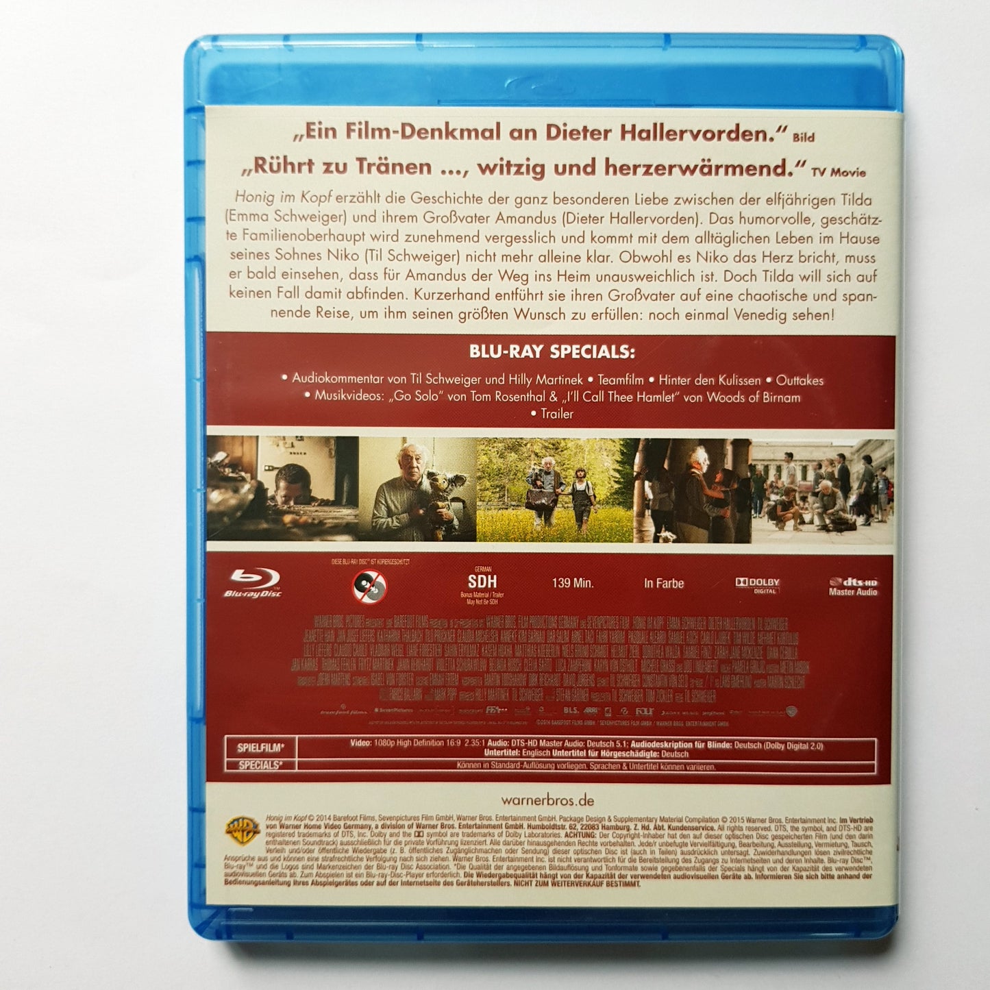 Honig im Kopf - Dieter Hallervorden & Til Schweiger - Blu Ray Zustand sehr gut