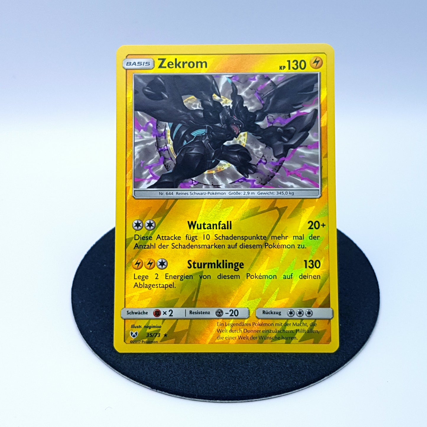 Zekrom 35/73 rare reverse holo SM Schimmernde Legenden 2017 DE Pokemon
