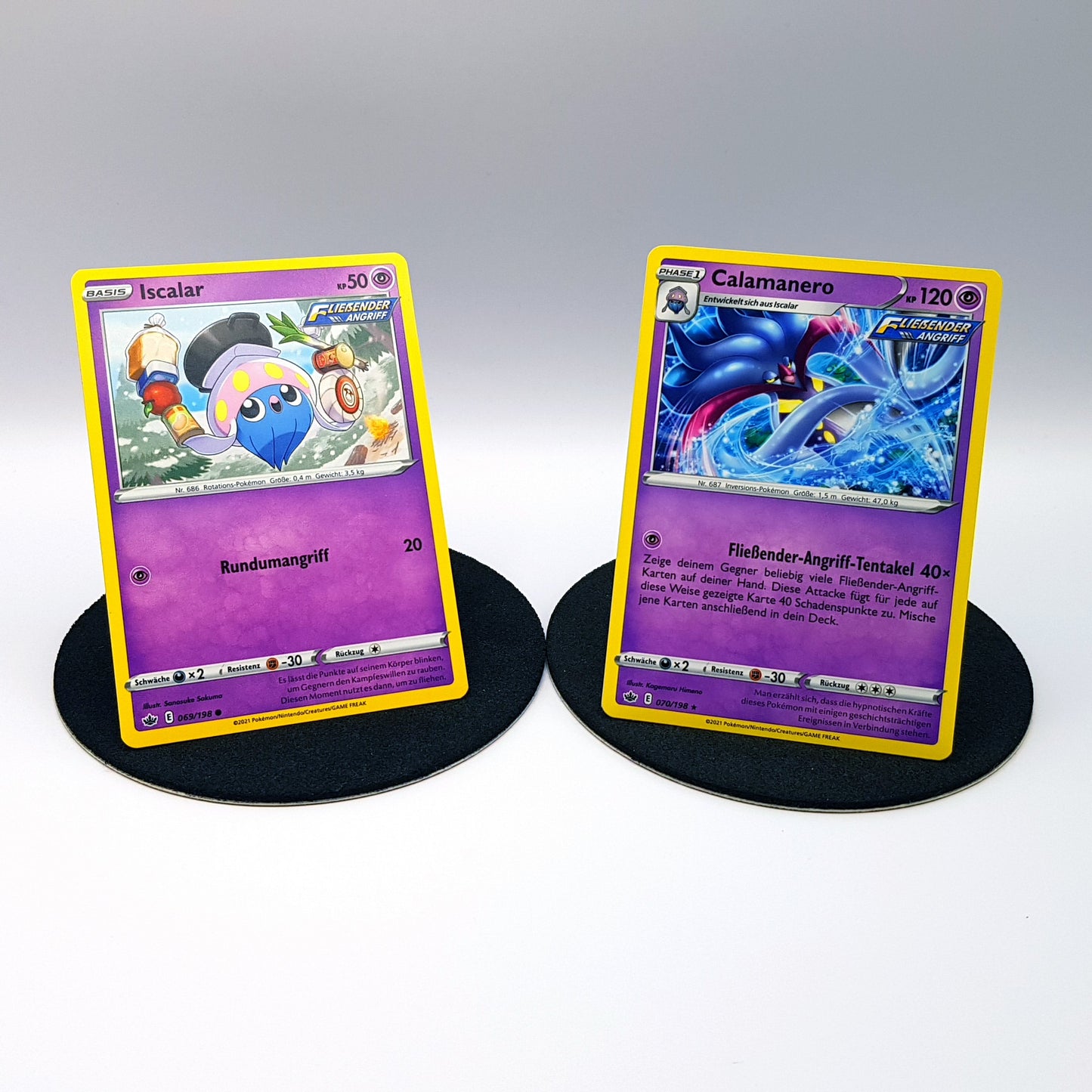 Iscalar 069/198 Calamanero 070/198 rare SWSH Schaurige Herrschaft 2021 Pokemon