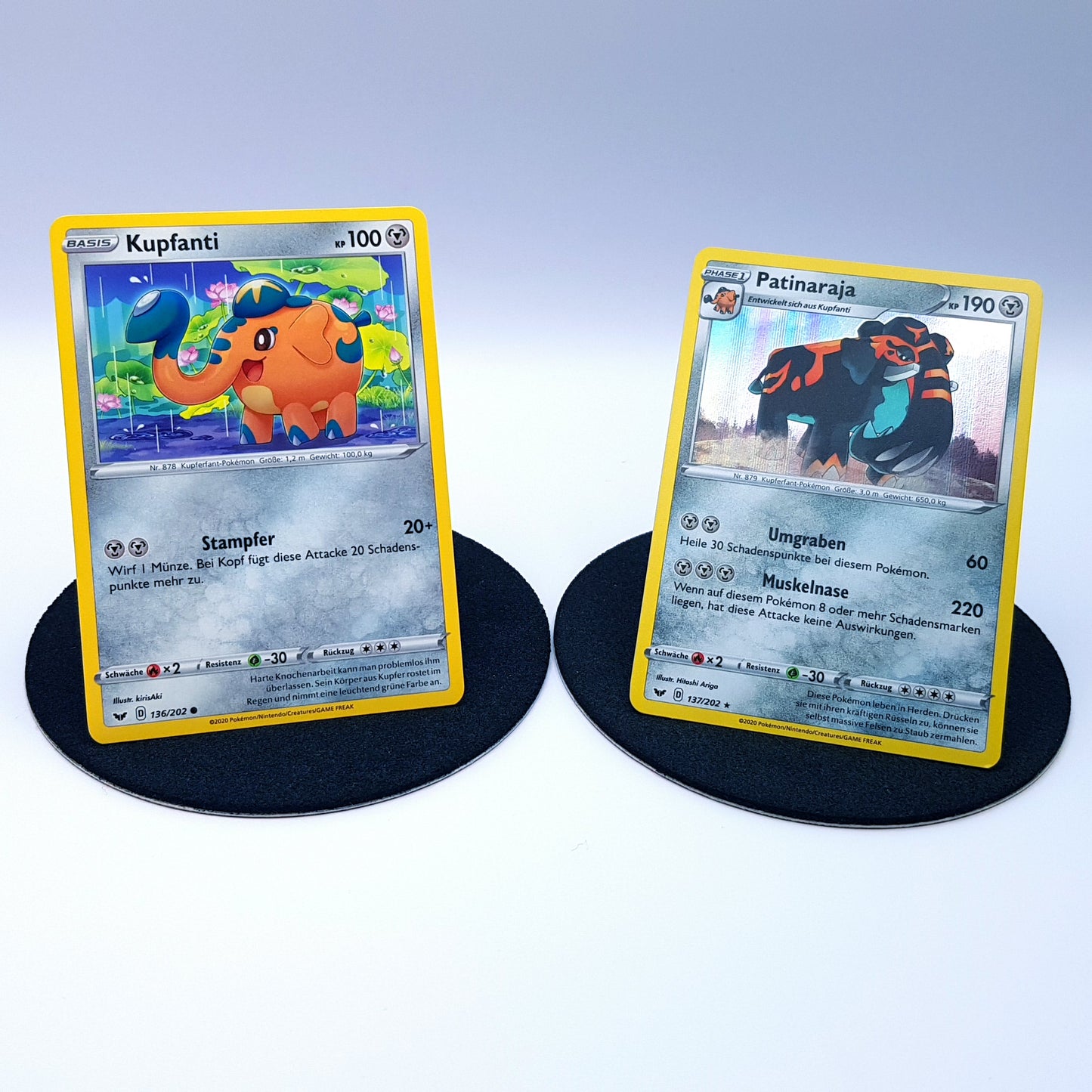 Kupfanti 136/202 Patinaraja 137/202 rare holo Schwert & Schild 2020 DE Pokemon