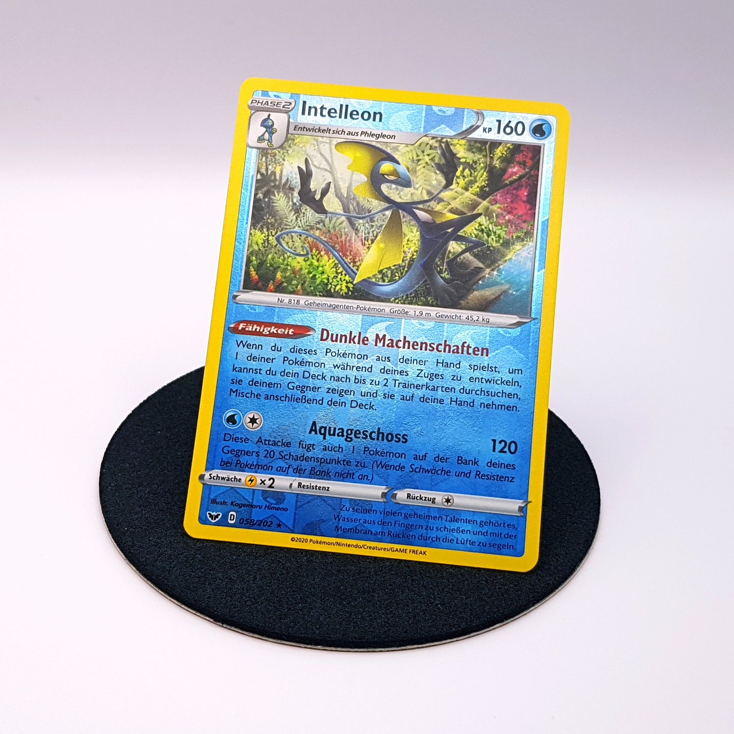 Intelleon 058/202 rare reverse holo Schwert & Schild 2020 DE Pokemon