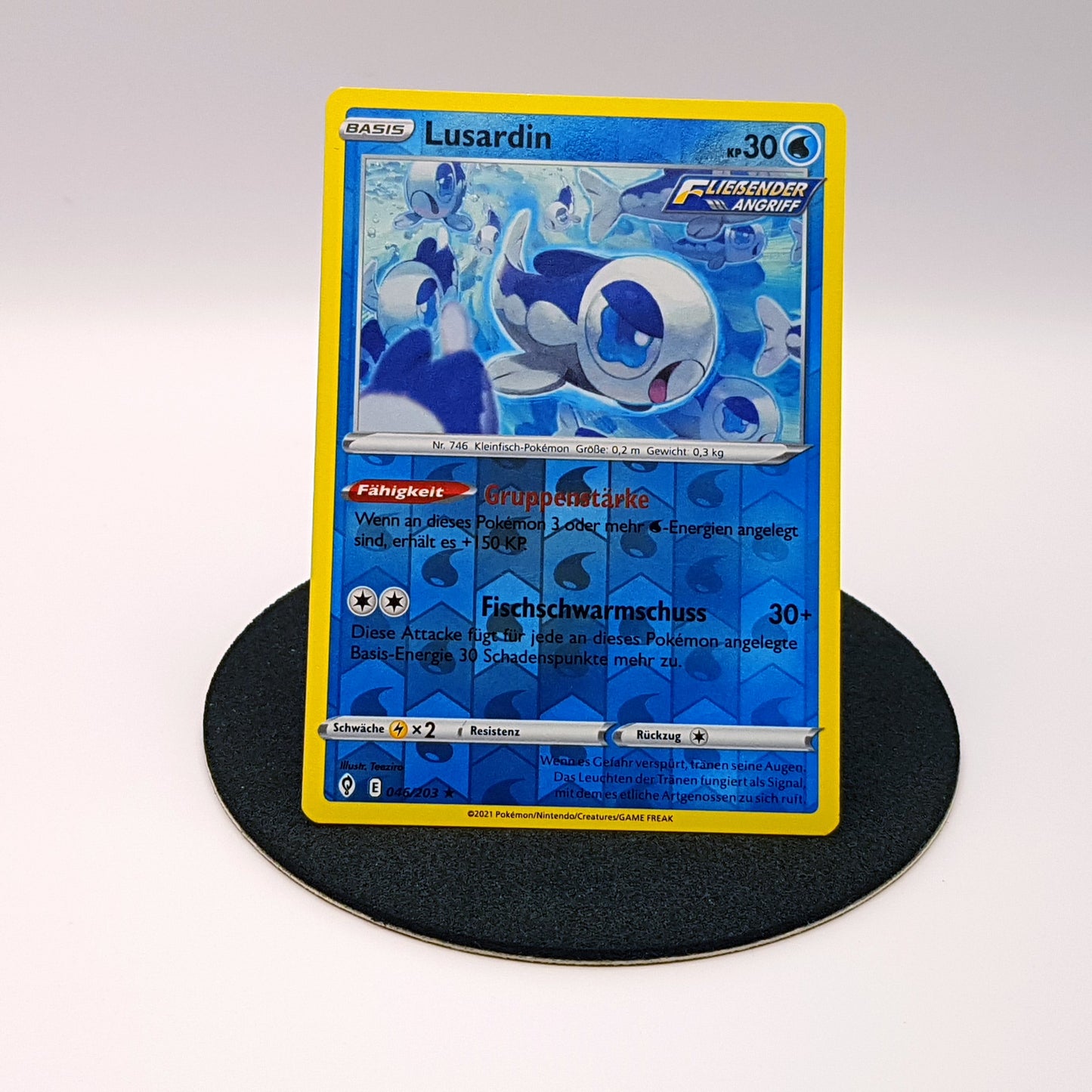 Lusardin 046/203 rare reverse holo Schwert & Schild Drachenwandel 2021 Pokemon