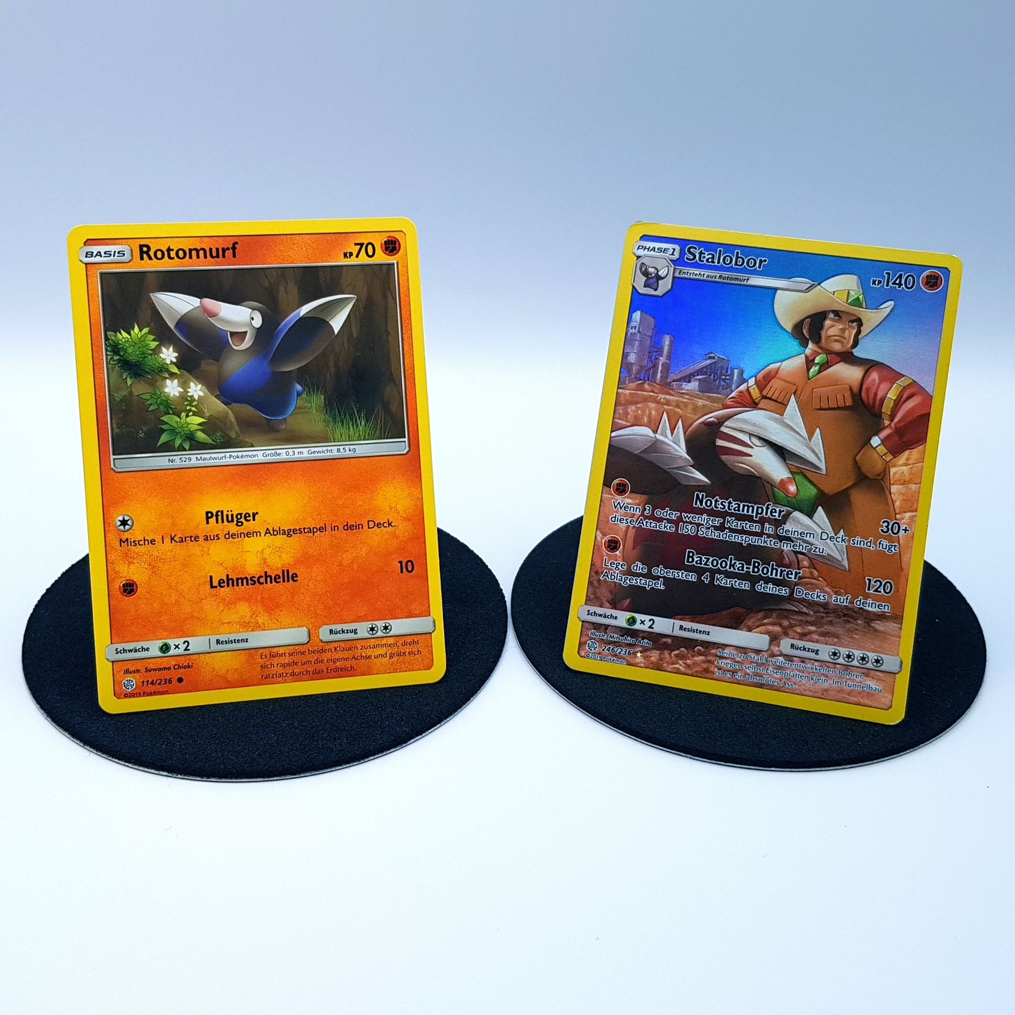 Rotomurf 114/236 Stalobor 246/236 rare Full Art holo Sonne & Mond 2019 Pokemon