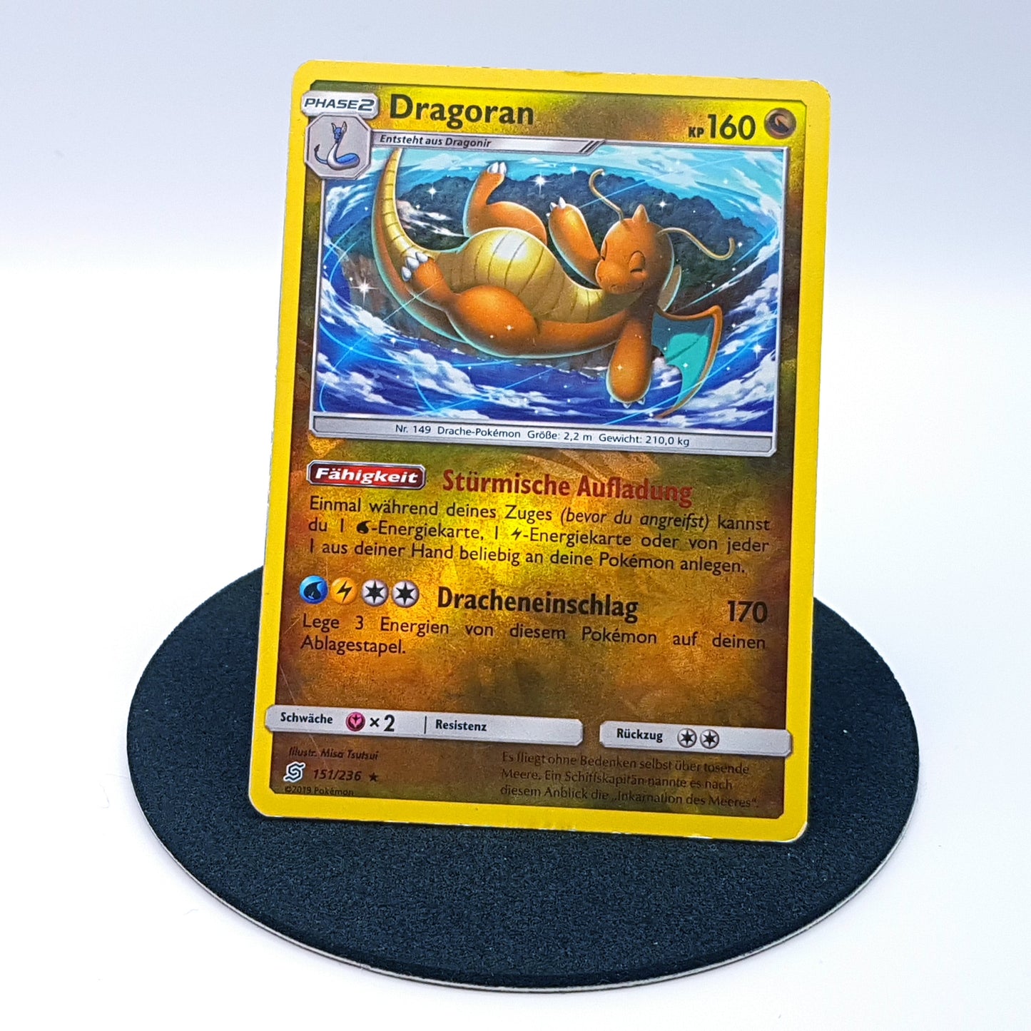 Dragoran 151/236 rare reverse holo SM Bund der Gleichgesinnten 2019 DE Pokemon