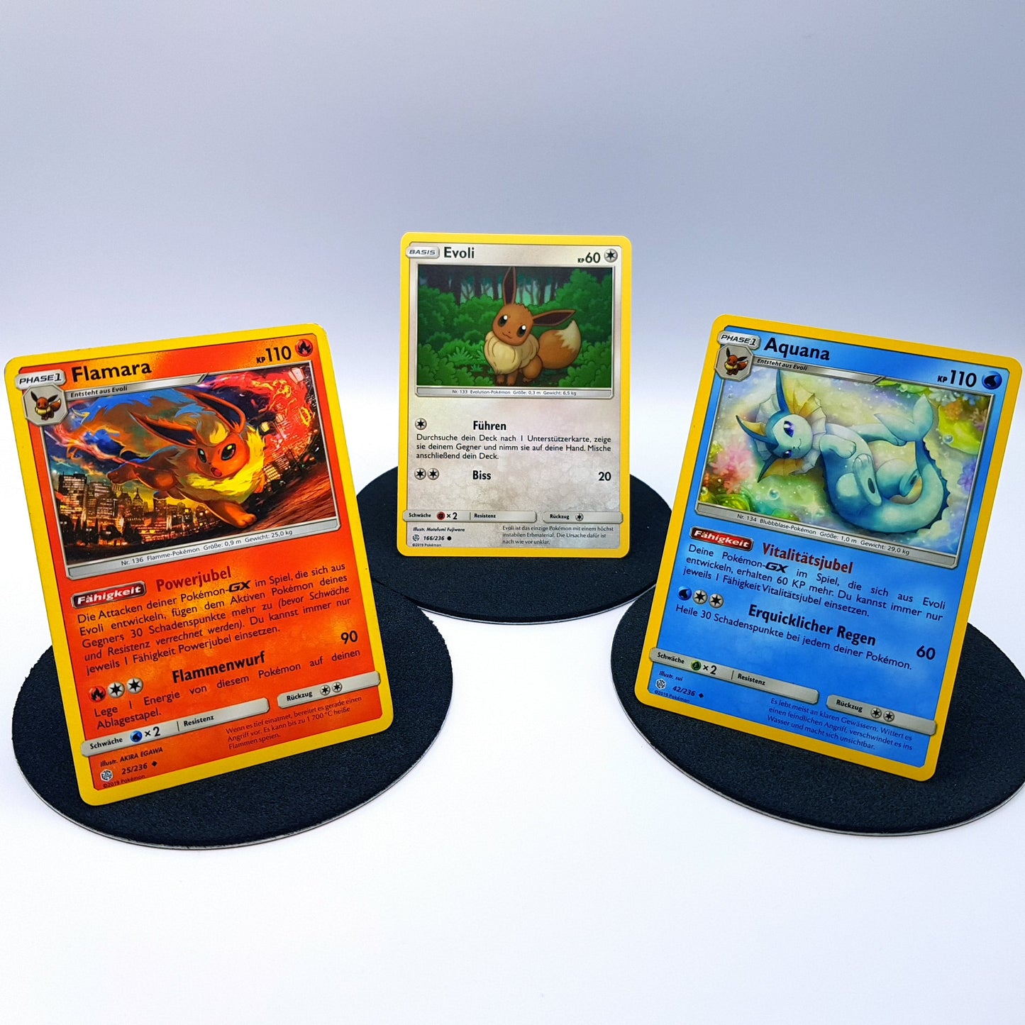 Evoli 166/236 Flamara 25/236 Aquana 42/236 rare Welten im Wandel 2019 Pokemon