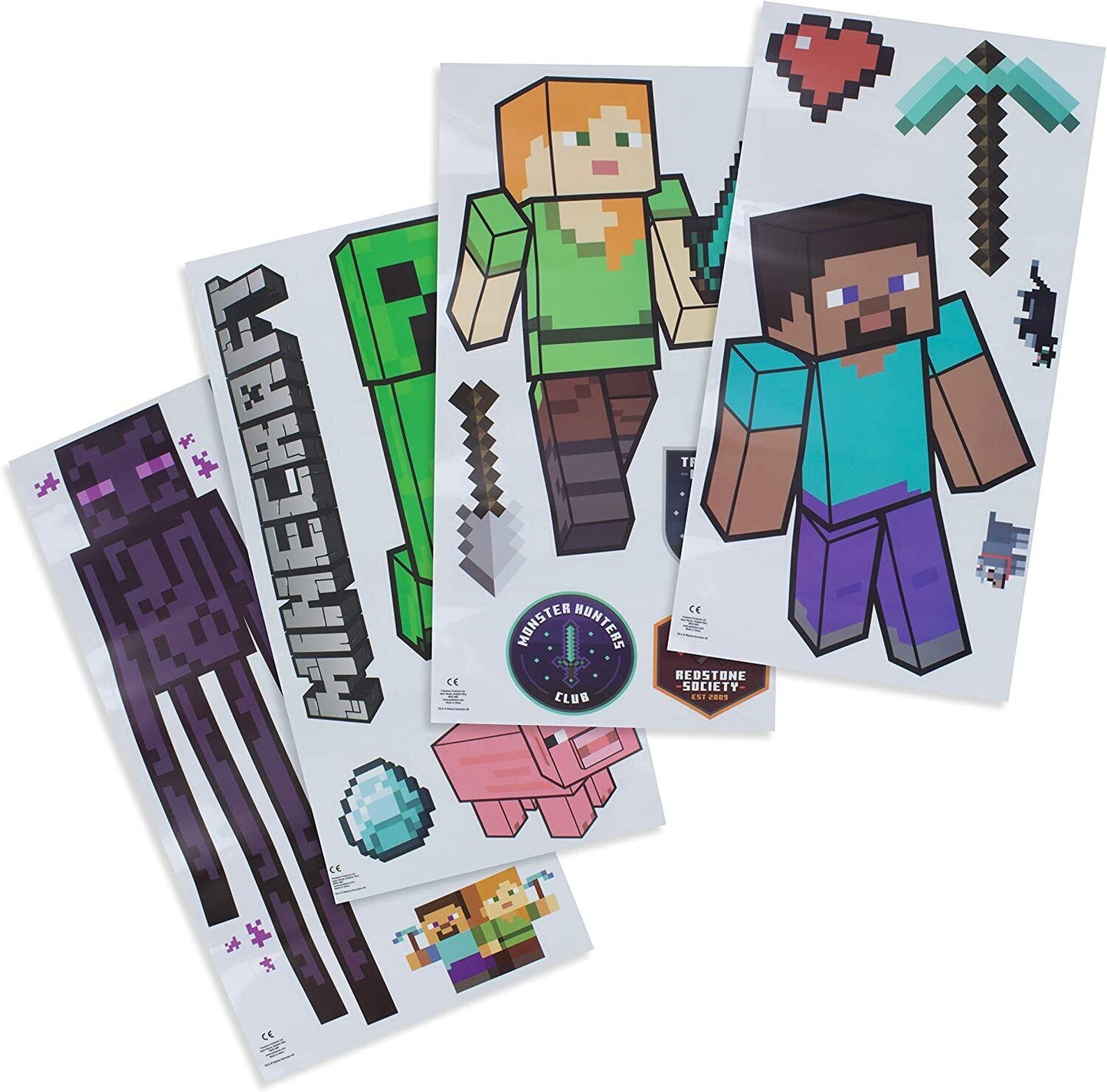 Minecraft Wall Decals Wandsticker Aufkleber Wandtatoo Kinderzimmer selbstklebend