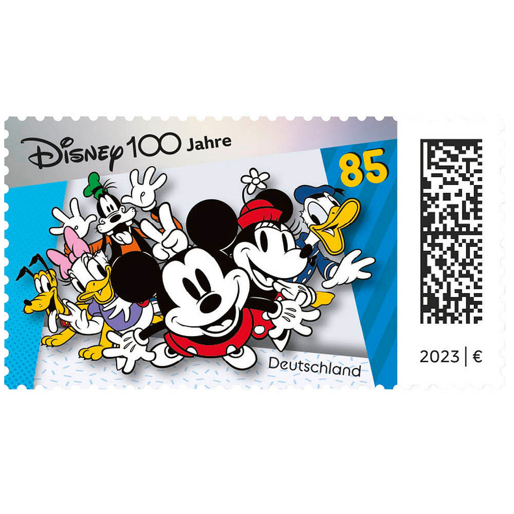 Briefmarken-Set 10 x 85ct Sondermarke 100 Jahre Disney 2023 - selbstklebend