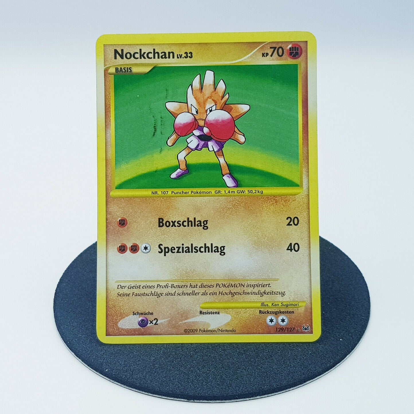 Pokemon Card Nockchan 129/127 secret rare holo Platin 2009 Near Mint