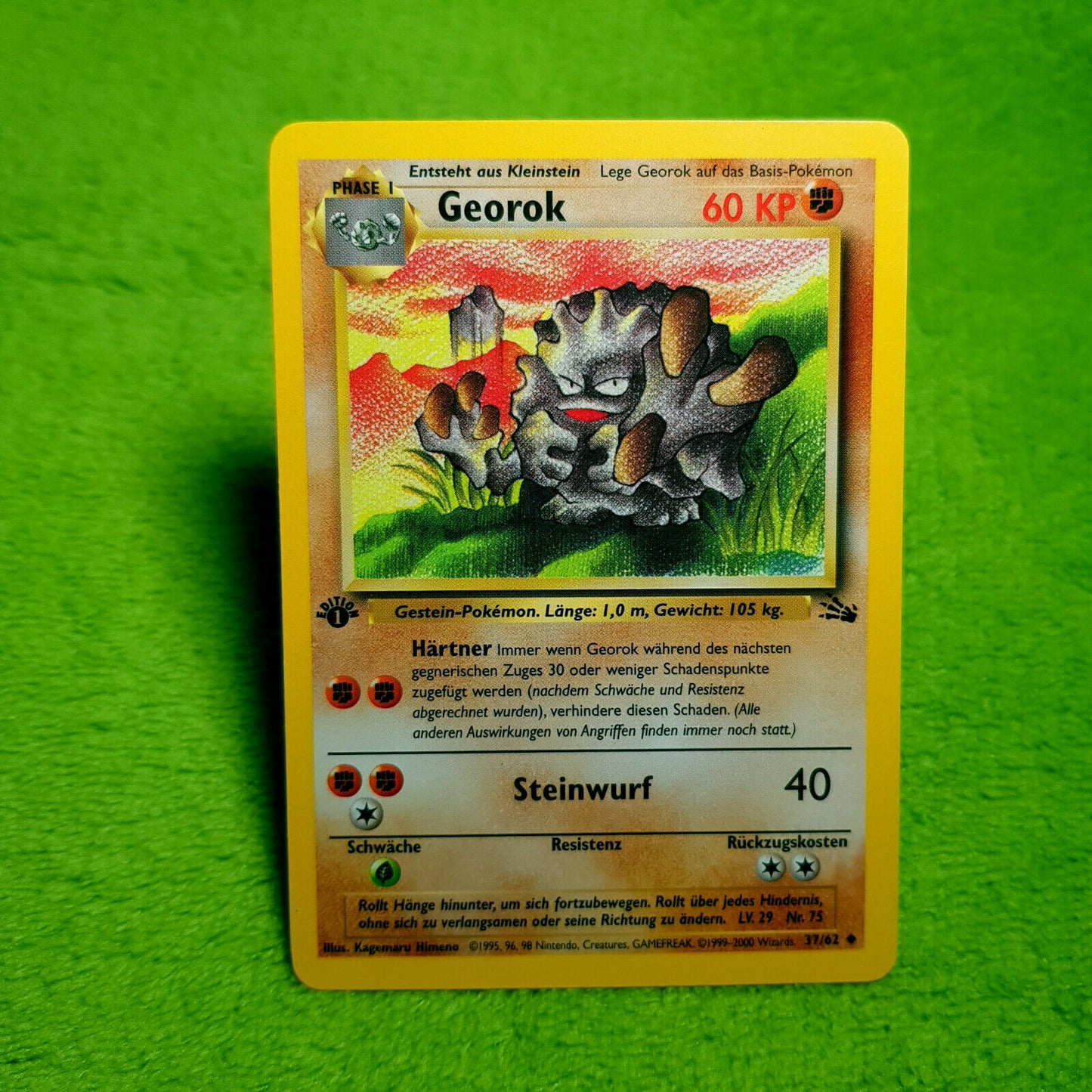 Pokemon - Georok 37/62 - Fossil Set (1999) 1. Edition - MINT