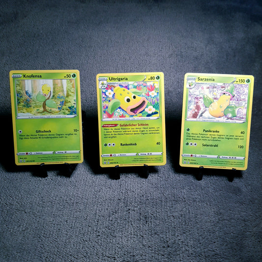 Pokemon Karten | Knofensa 1/163 & Ultrigaria 2/163 & Sarzenia 3/163 rare PSA