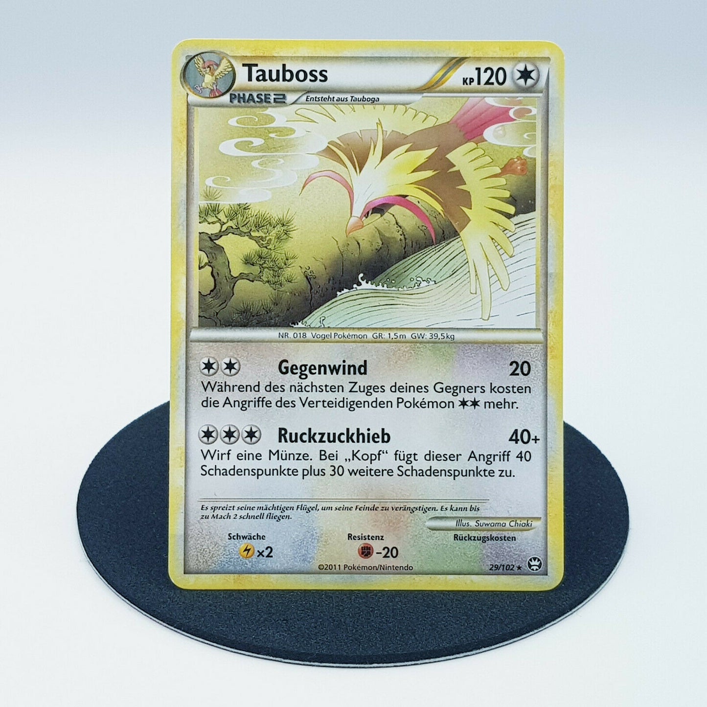 Pokemon Karte Tauboss 29/102 HeartGold & SoulSilver HS Triumph 2011 Near Mint