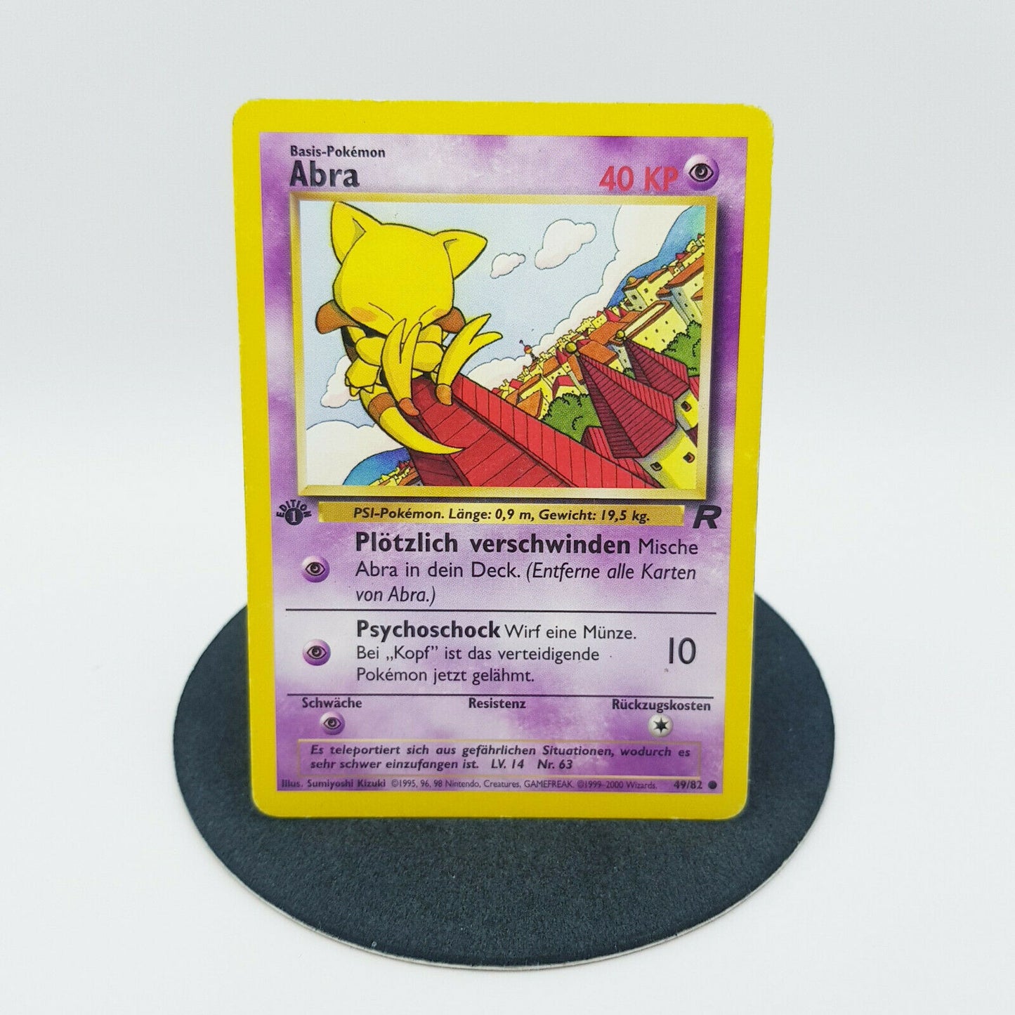 Pokemon Karte - Abra 49/82 1. Edition Team Rocket 2000