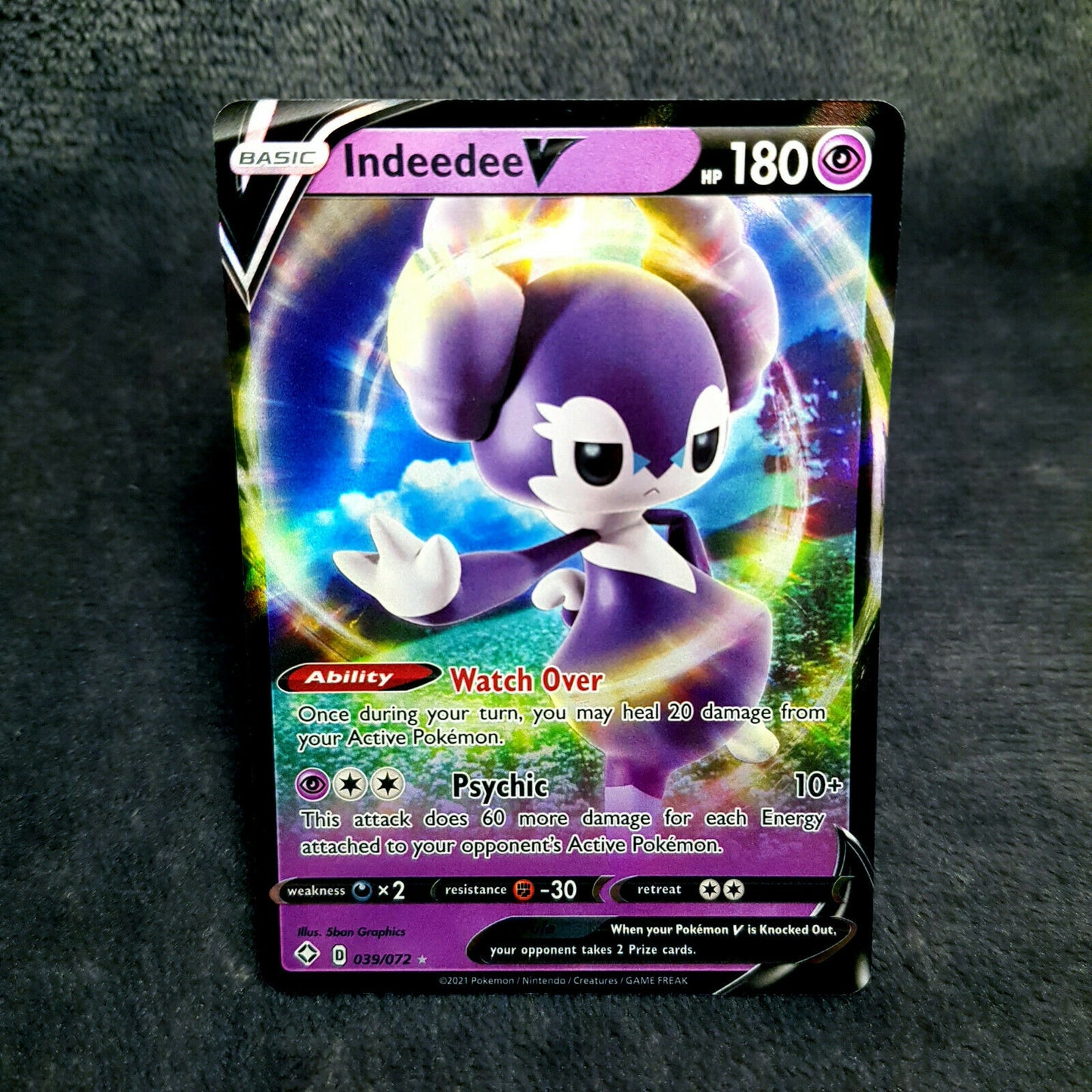 Pokemon - Indeedee V 39/72 HOLO - Shining Fates (2021) - MINT