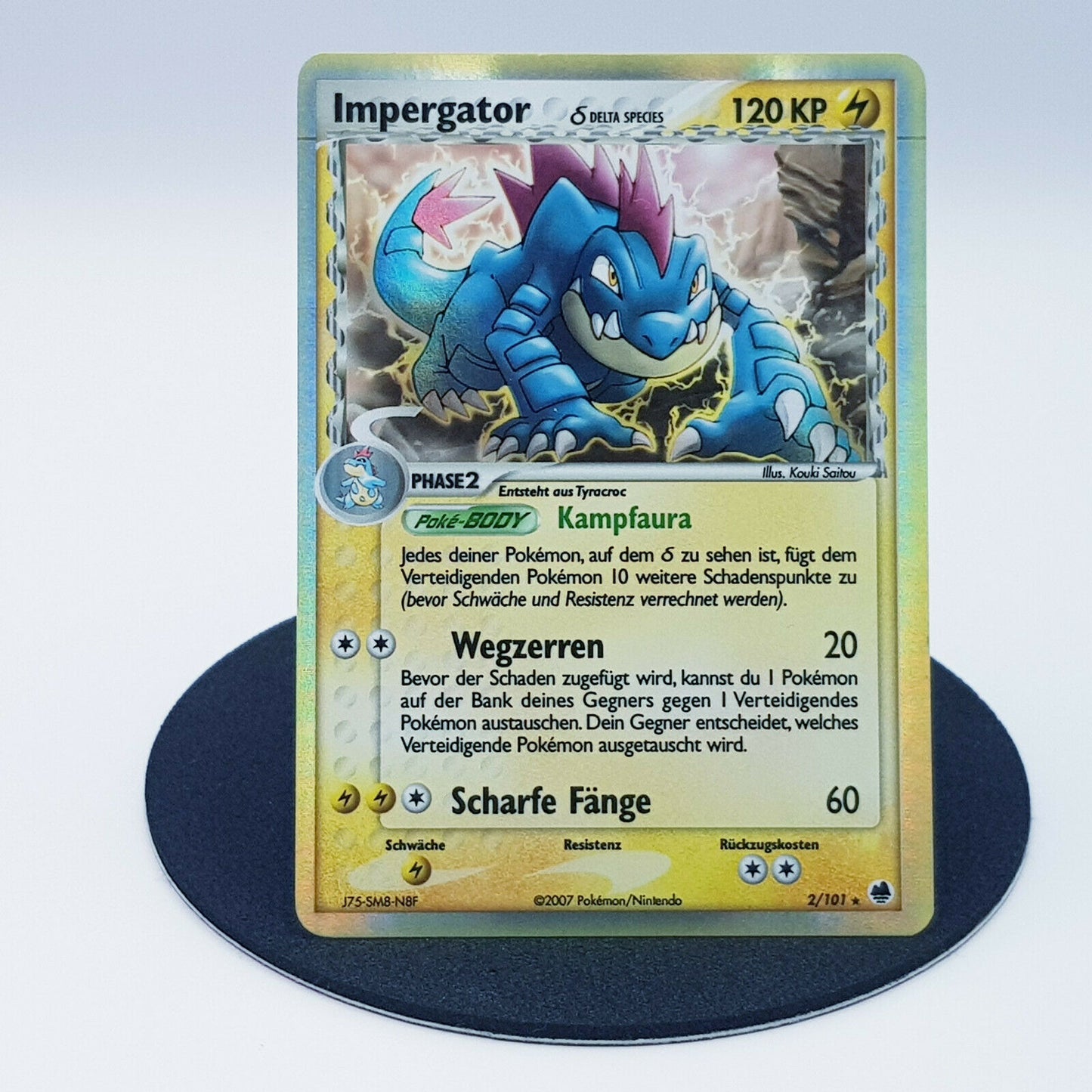 Pokemon Karte Impergator 2/101 holo Delta Species EX Dragon Frontiers 2007 NM