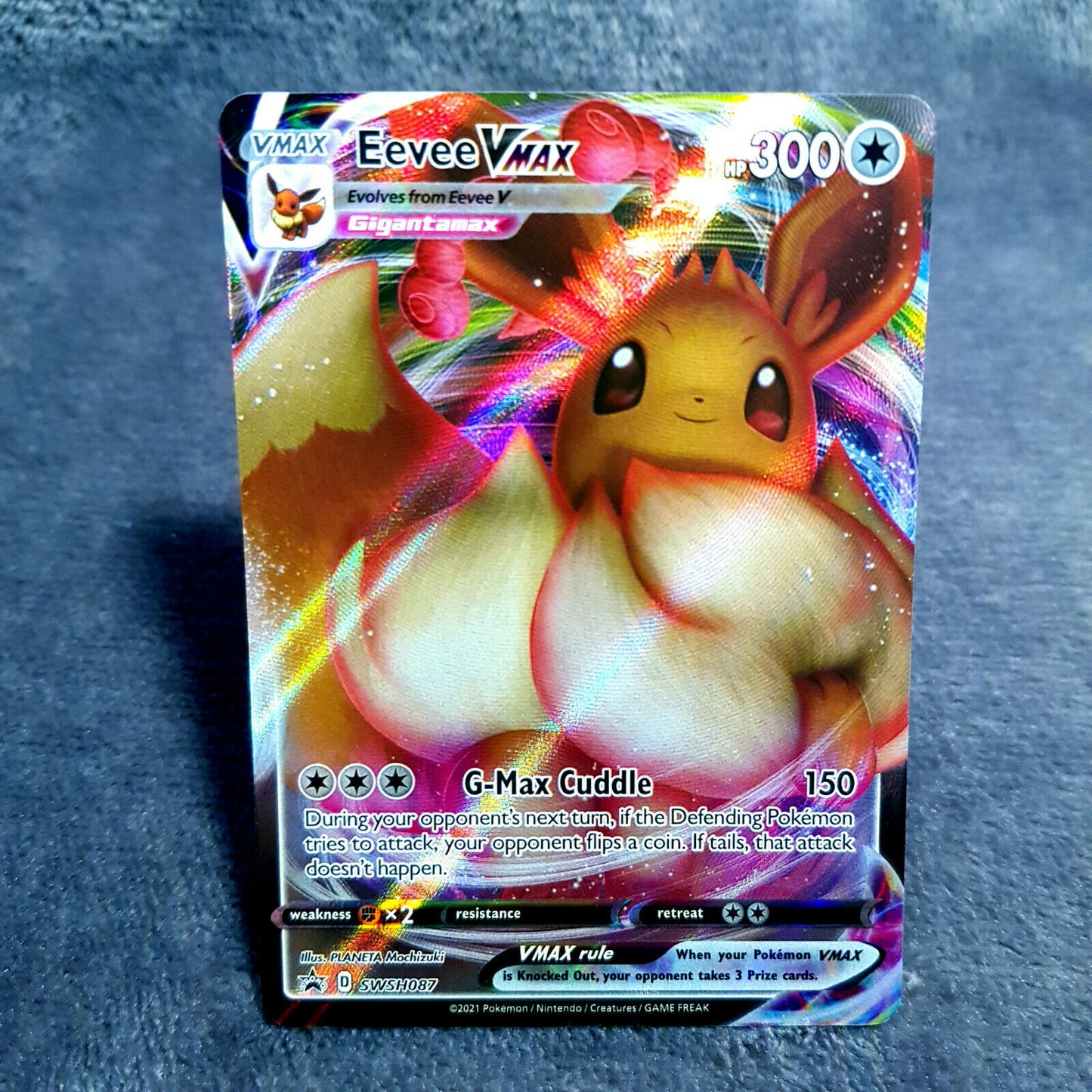 Pokemon - Eevee VMax SWSH087 Black Star Promo HOLO - Sword & Shield 2021 MINT EN