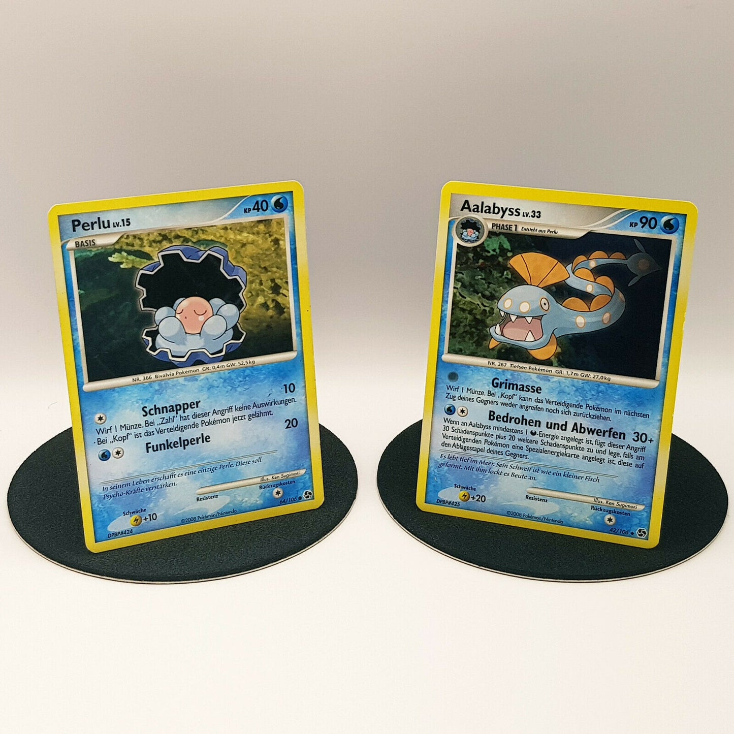 Pokemon Karten Perlu 64/106 Aalabyss 42/106 Diamant & Perl 2008 DE