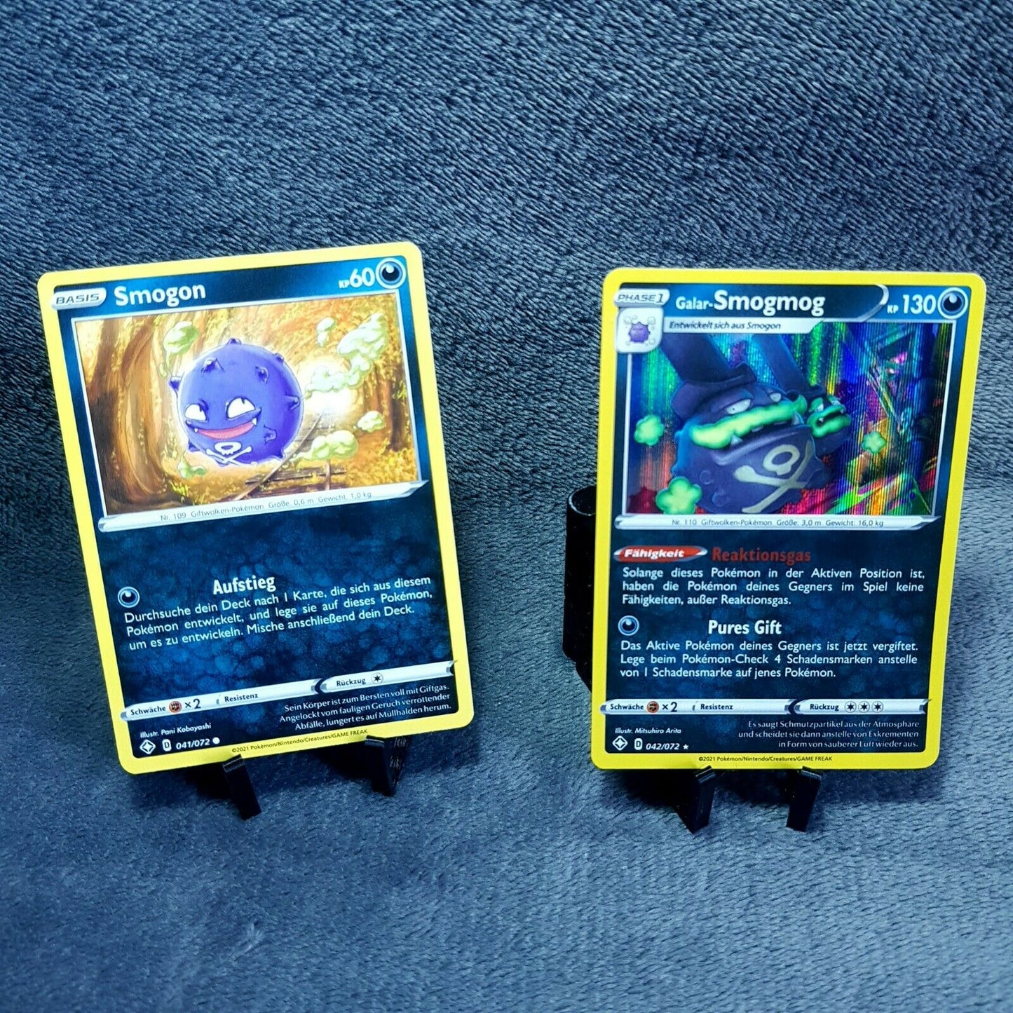 Pokemon Karten | Smogon 41/72 & Galar-Smogmog 42/72 rare holo | deutsch | Mint