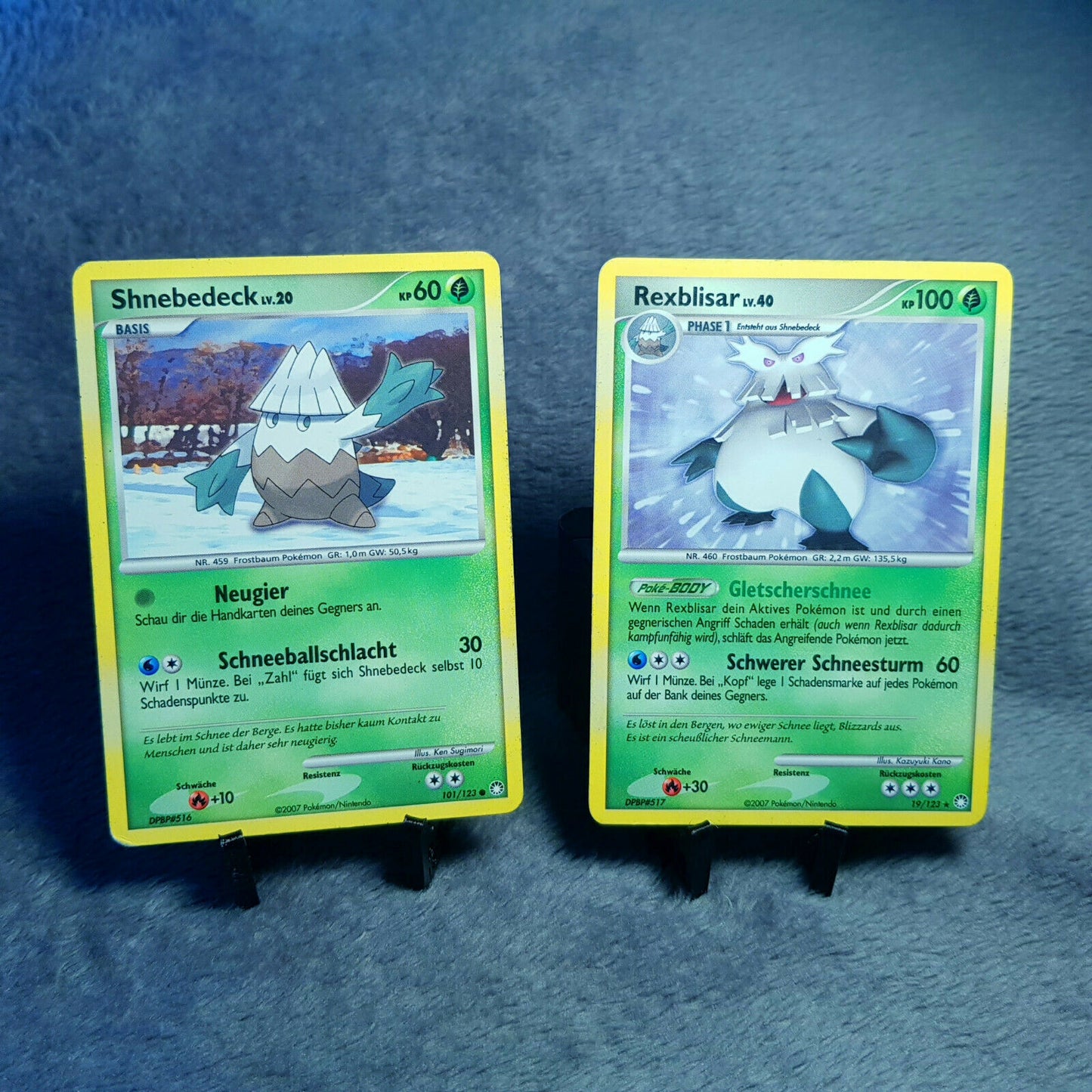 Pokemon Full Set | Shnebedeck 101/123 & Rexblisar 19/123 rare | PSA Near Mint