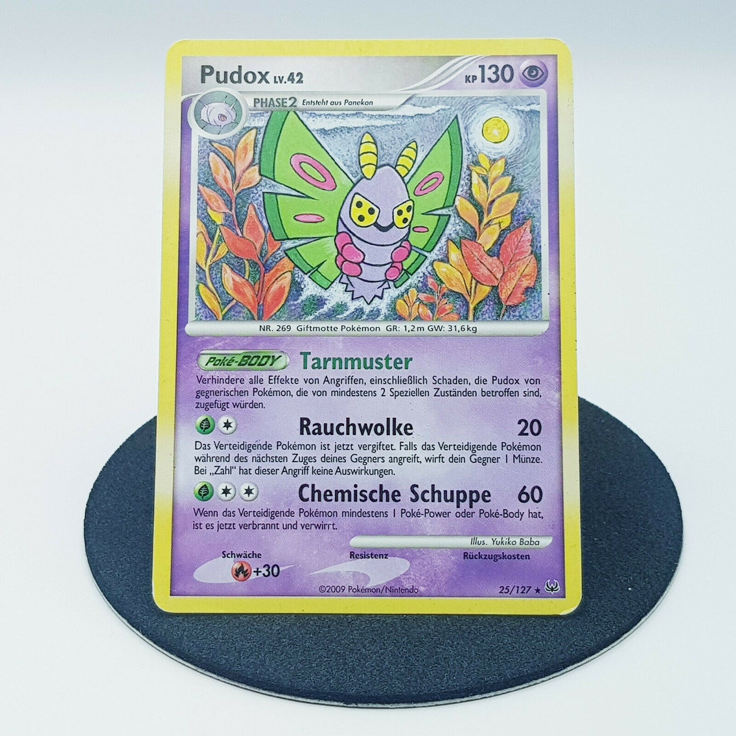 Pokemon Card Pudox 25/127 rare Platin 2009 near mint