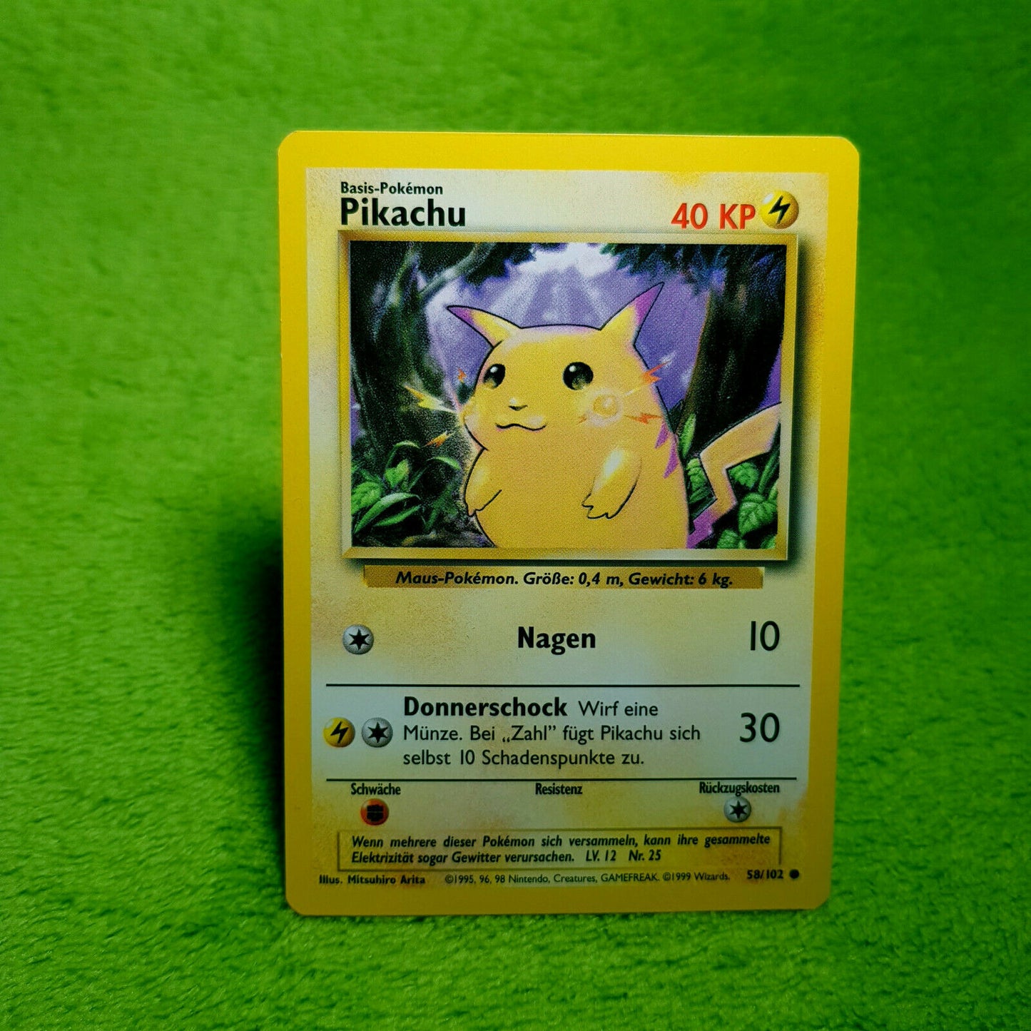 Pokemon - Pikachu 58/102 - Base Set (1999) - MINT - TOP Zustand