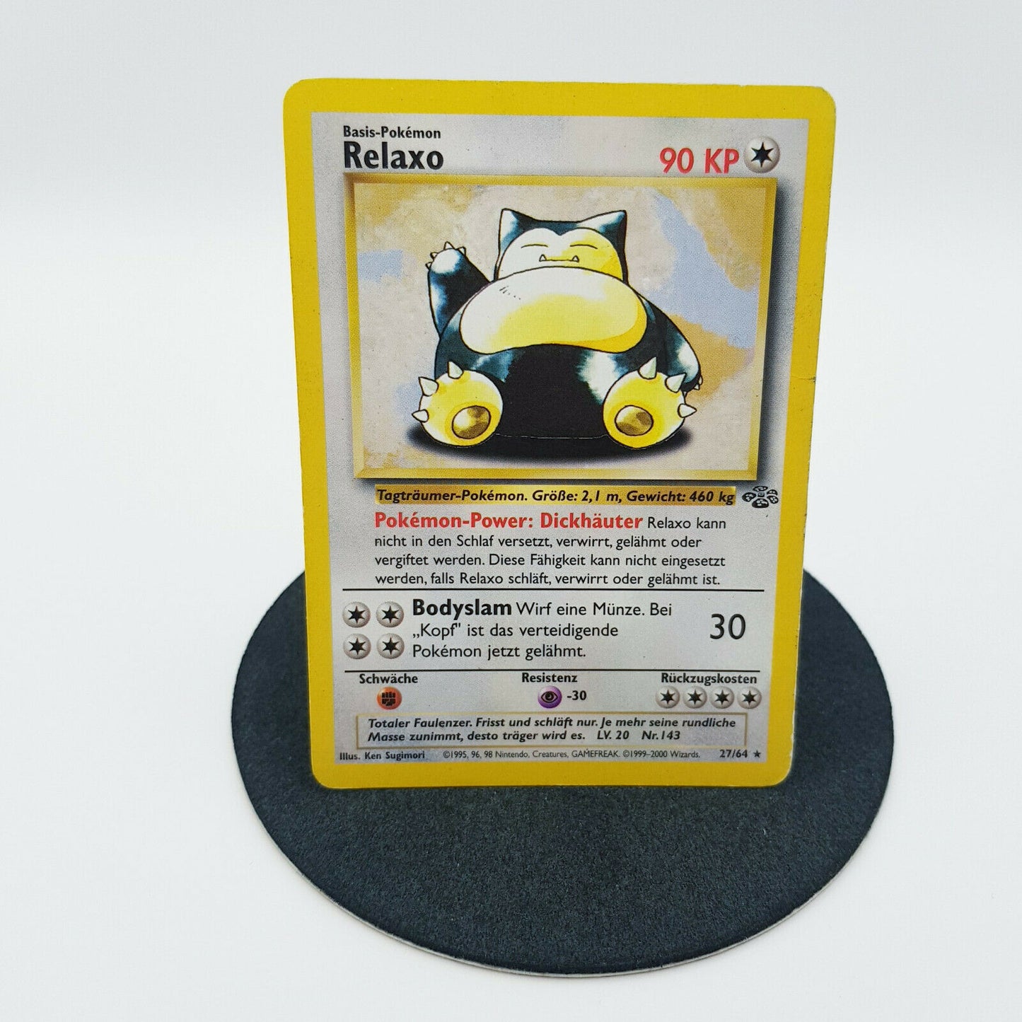 Pokemon Karte - Relaxo 27/64 rare Dschungel Set 2000 deutsch