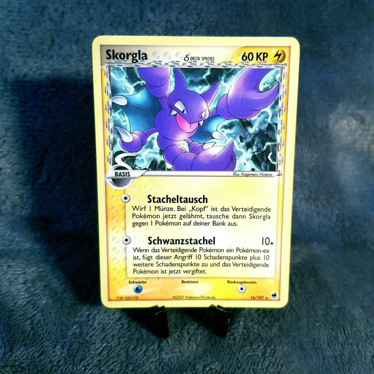 Pokemon - Skorgla 16/101 rare - EX Dragon Frontiers 2007 - near mint
