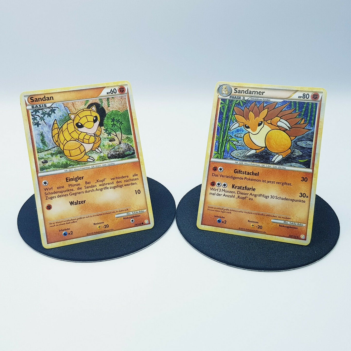 Pokemon Cards Sandan 79/123 Sandamer 29/123 HG & SS 2010 Near Mint