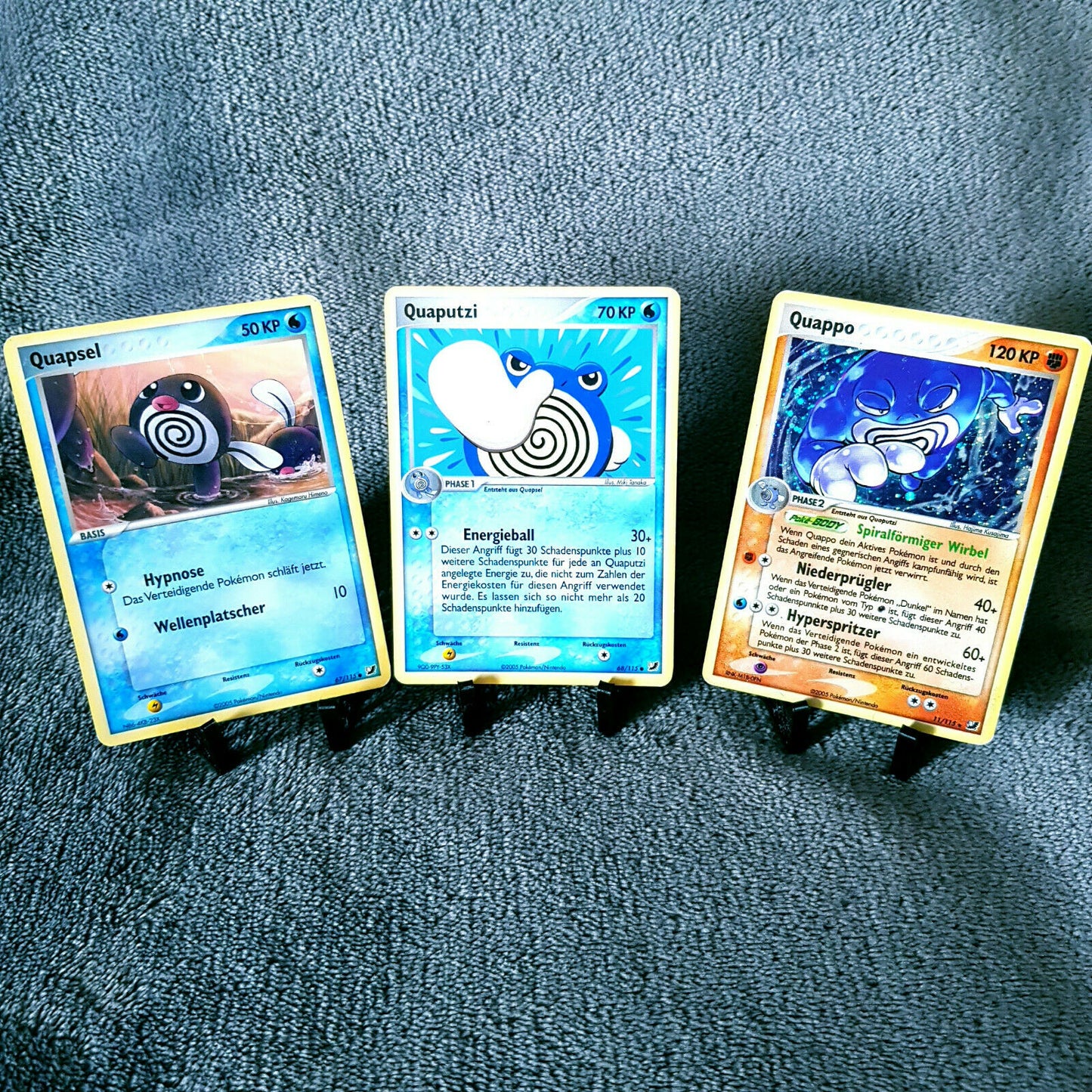 Pokemon - Full Set - Quapsel 67/115 Quaputzi 68/115 Quappo 11/115 rare holo