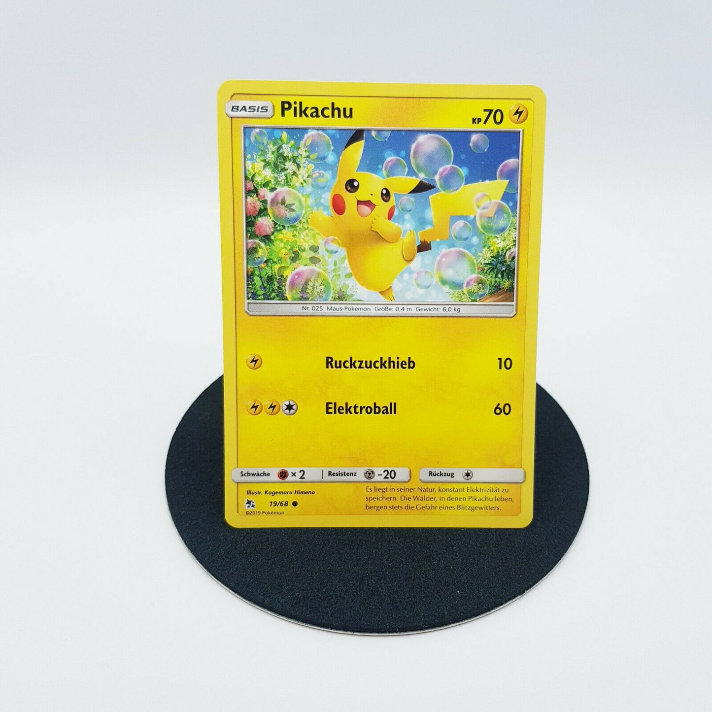 Pokemon Karte - Pikachu 19/68 SM 2019 deutsch MINT