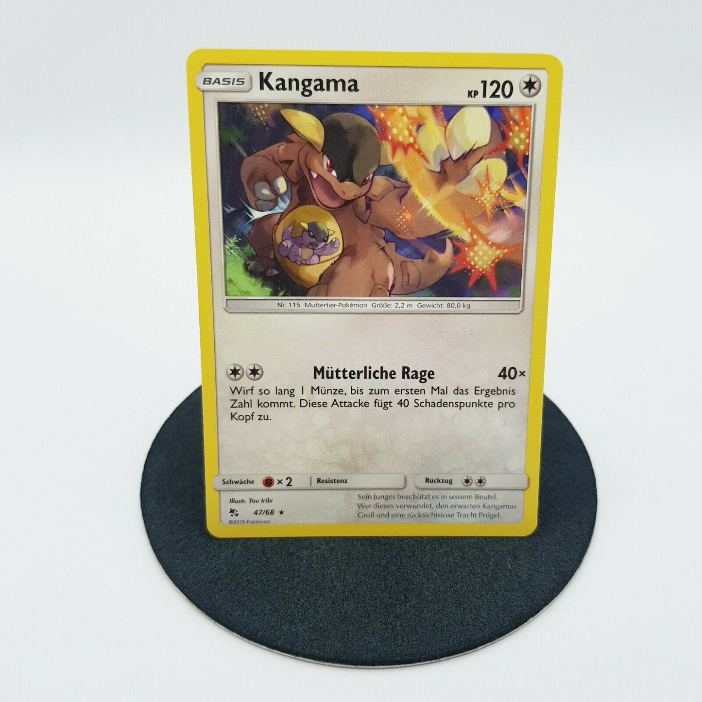 Pokemon Karte - Kangama 47/68 Sonne & Mond verborgenes Schicksal 2019 MINT