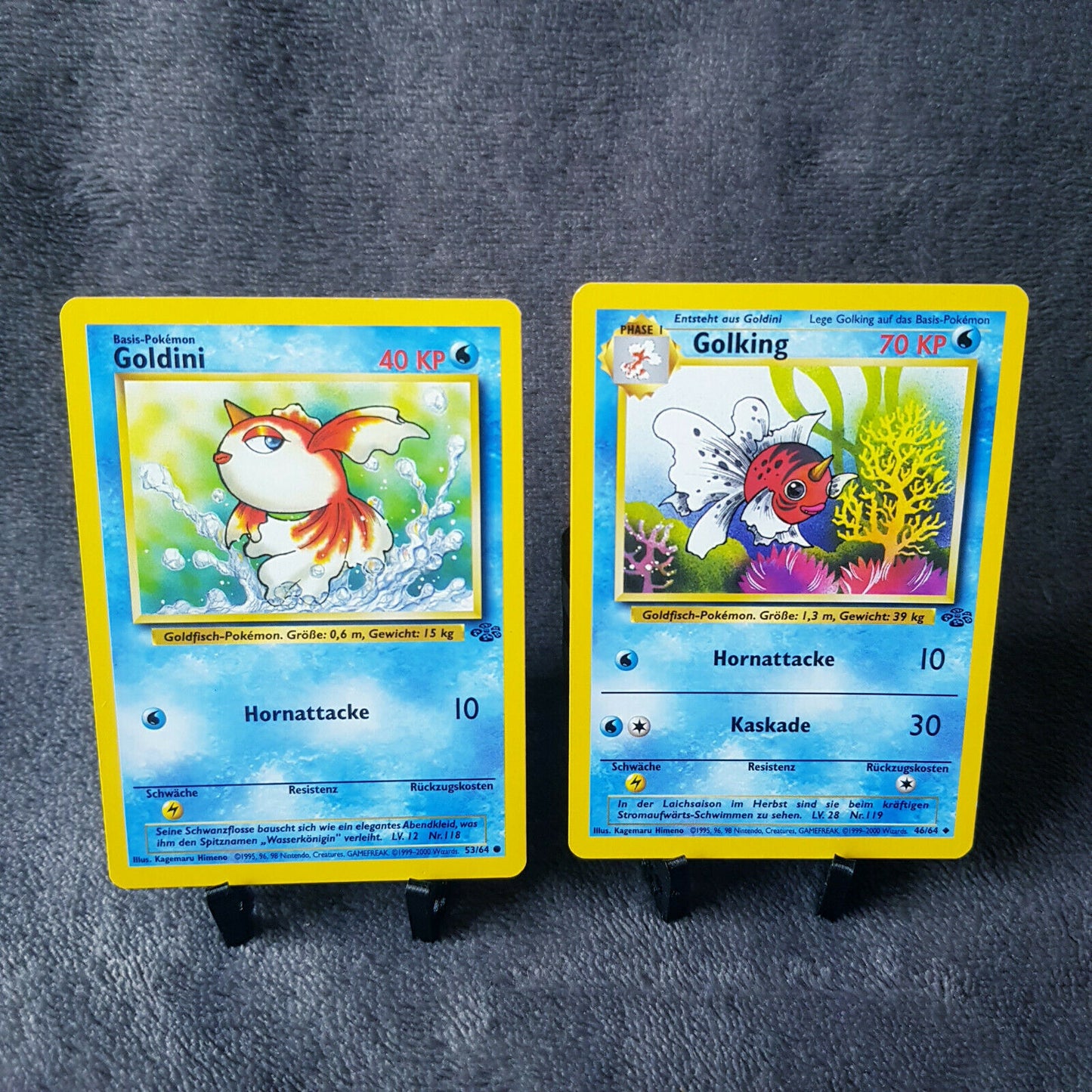 Pokemon Full Set - Goldini 53/64 & Goldking 46/64 - Dschungel Set (2000) - NM
