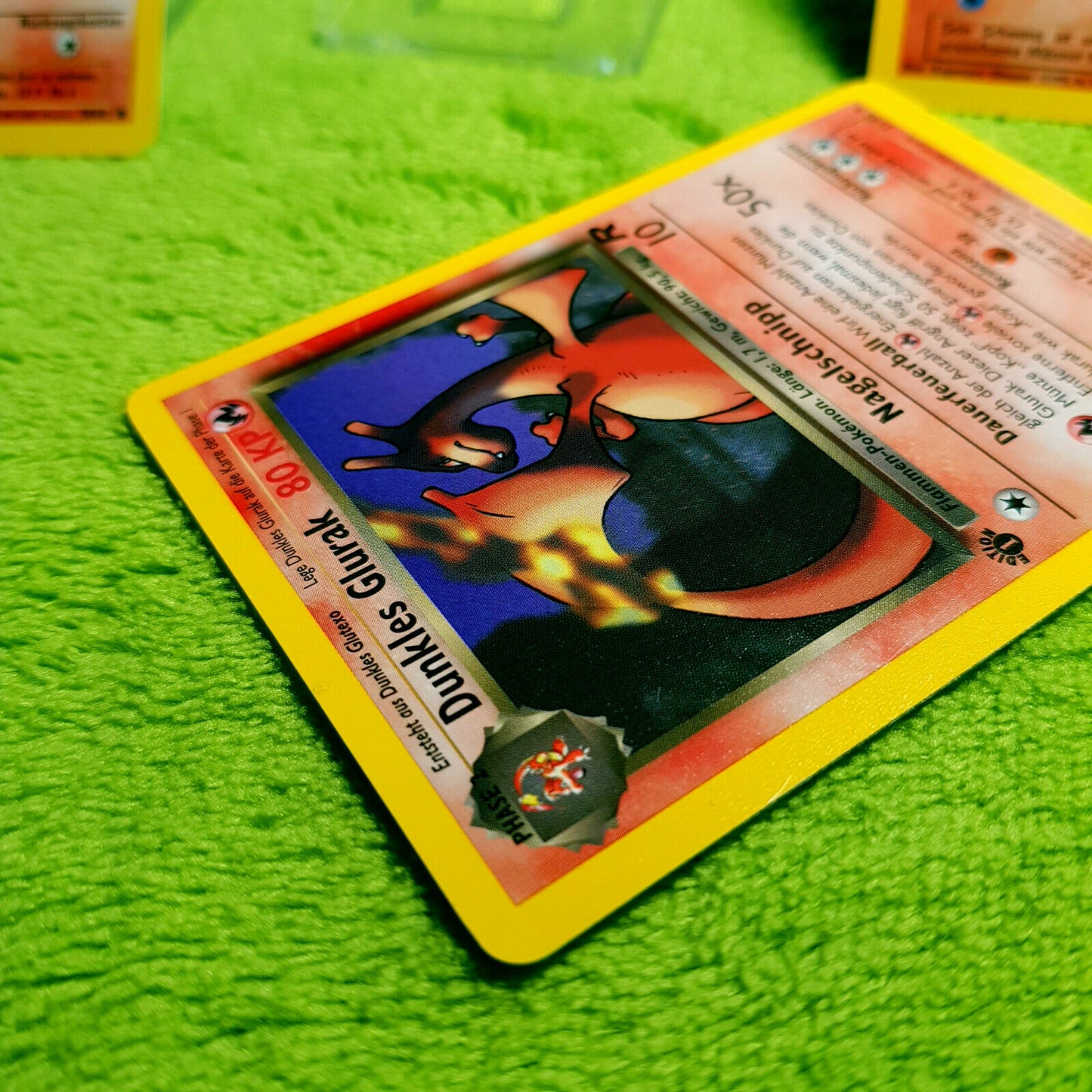 Pokemon - Glumanda 50/82 Glutexo 32/82 dunkles Glurak 21/82  - 1. Edition - MINT