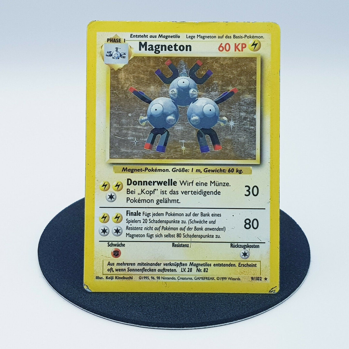 Pokemon Karte Magneton 9/102 holo Base Set 1999