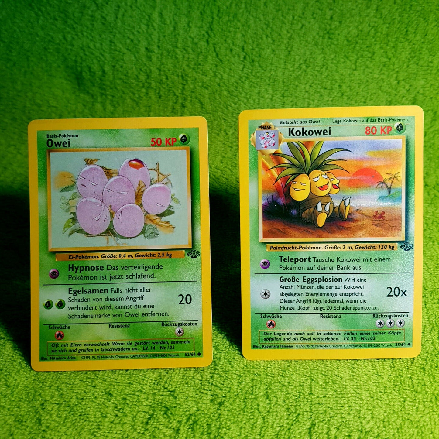 Pokemon Full Set - Owei 52/64 & Kokowei 35/64 - Dschungel Set (2000) - MINT