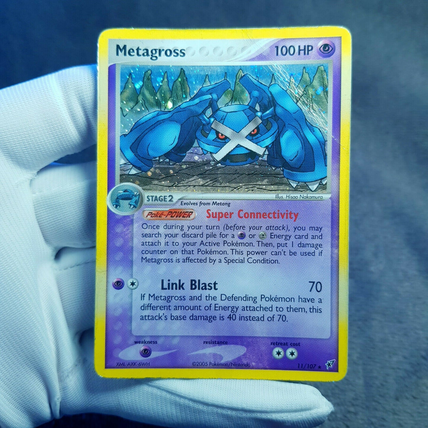 Pokemon Card - Metagross 11/107 rare holo - EX Deoxys - TCG
