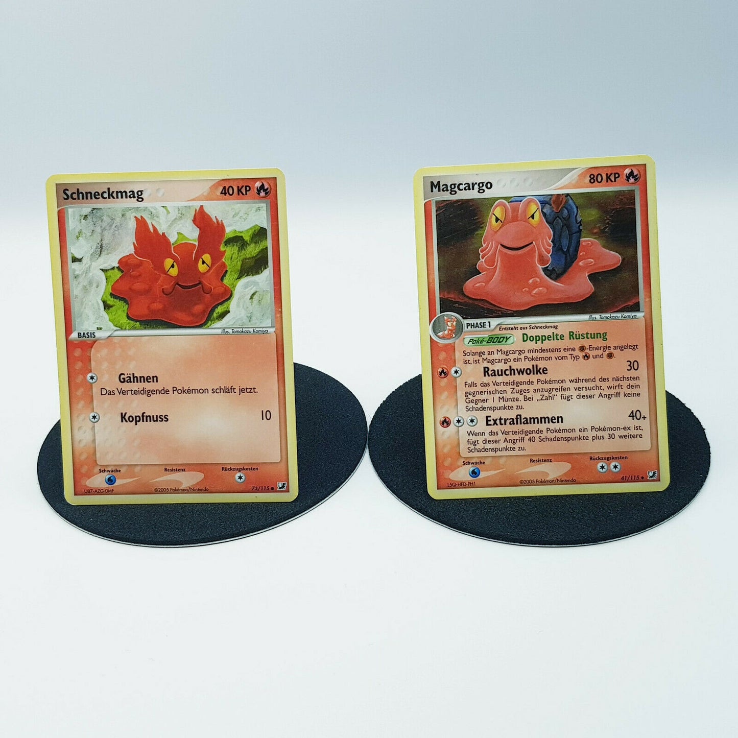 Pokemon Cards Schneckmag 73/115 Magcargo 41/115 EX Verborgene Mächte 2005
