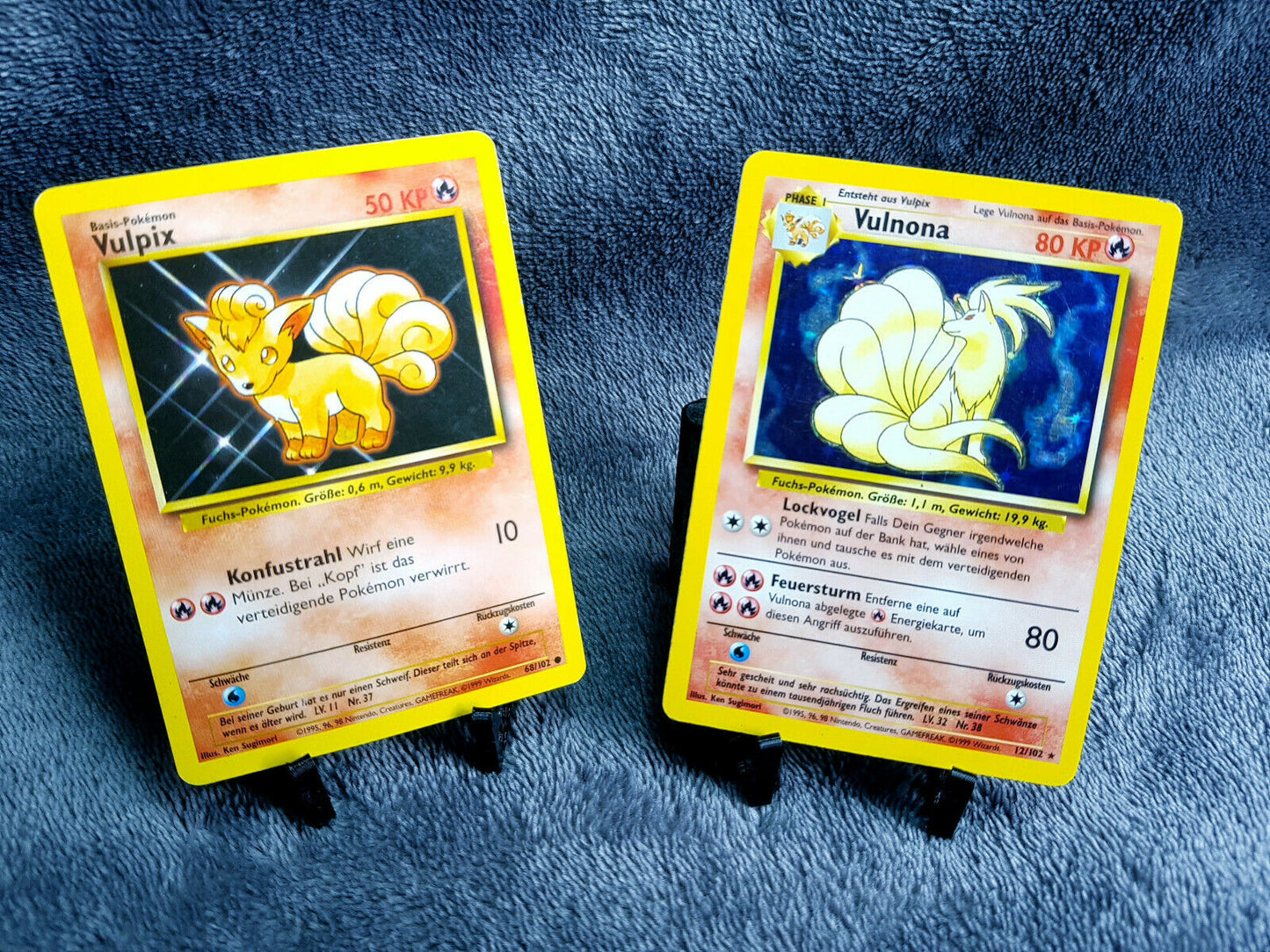 Pokemon Full Set | Vulpix 68/102 & Vulnona 12/102 rare holo | deutsch