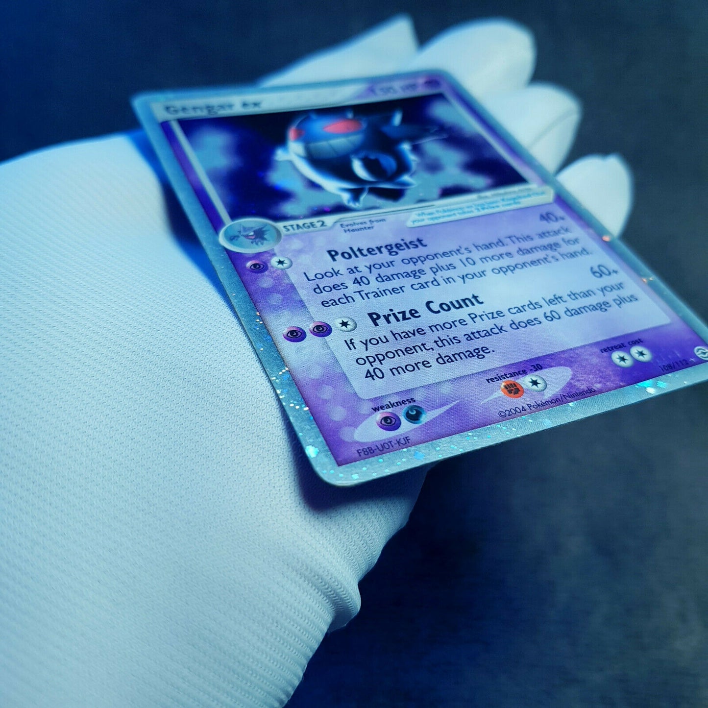 Pokemon Card - Gengar ex 108/112 ultra rare holo - fire red leaf green - TCG