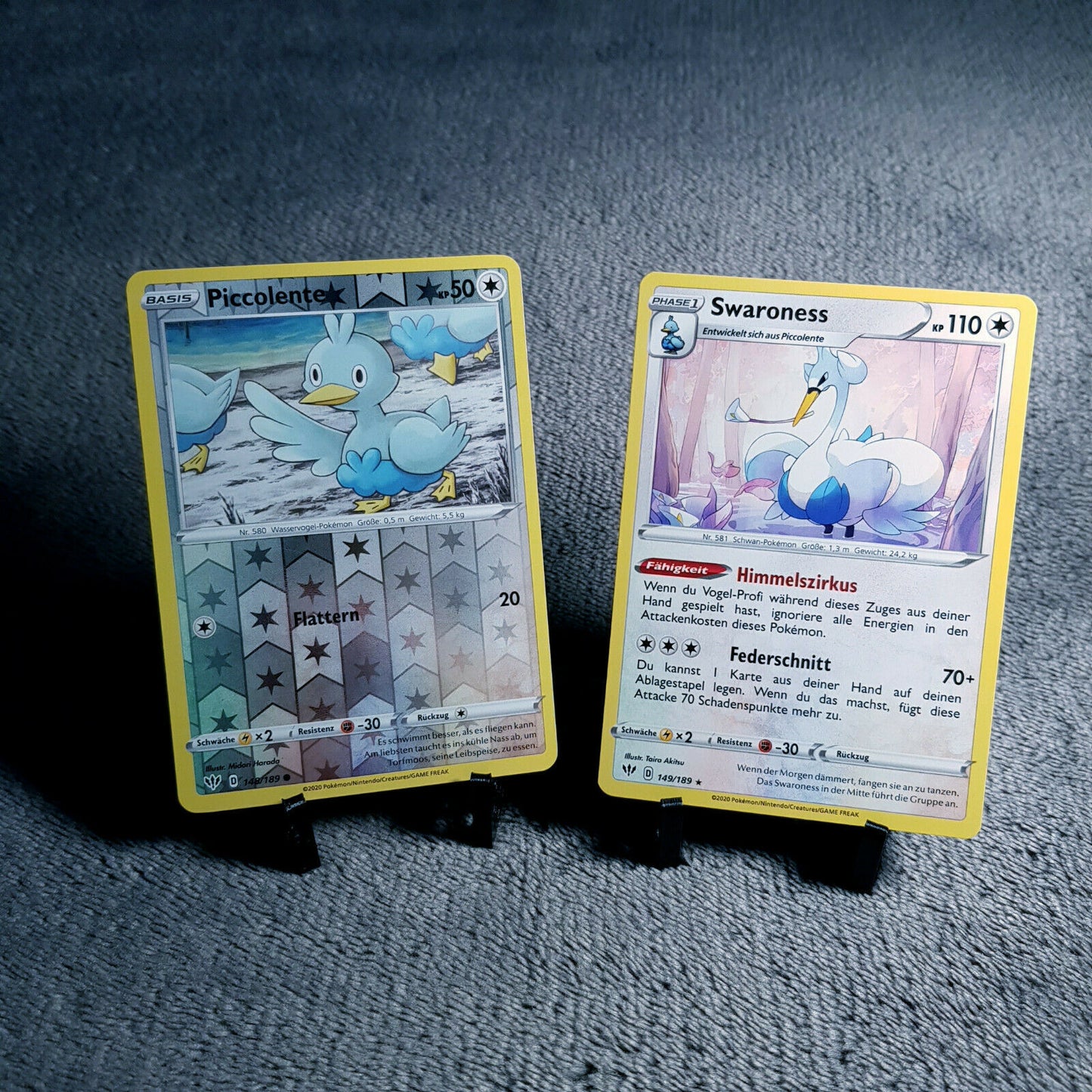 Pokemon Karten | Piccolente 148/189 holo & Swaroness 149/189 rare | Mint | PSA