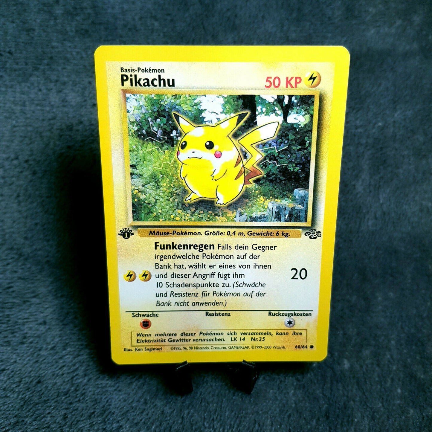 Pokemon - Pikachu 60/64 rare - 1. Edition - MINT - Jungle Set