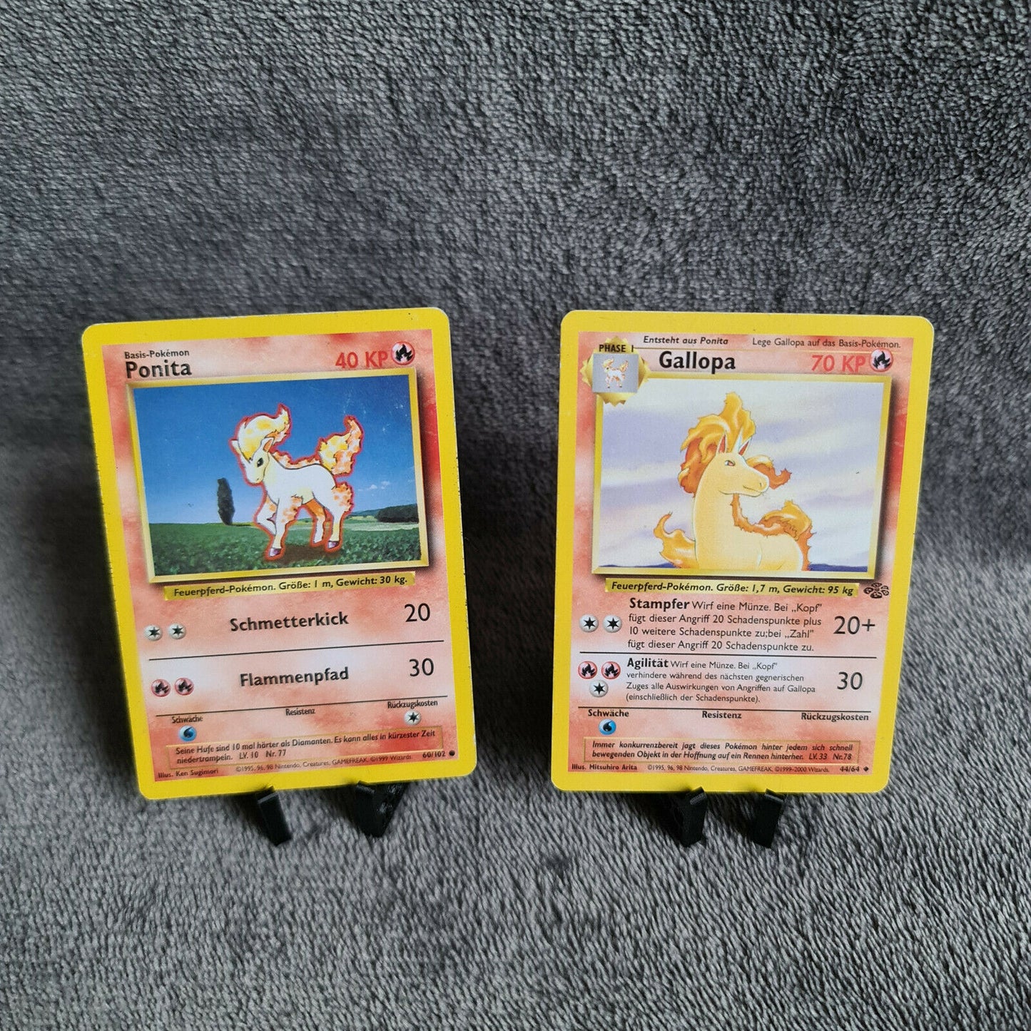 Pokemon Karten | Ponita 60/102 Gallopa 44/64 | TCG 1999 | deutsch