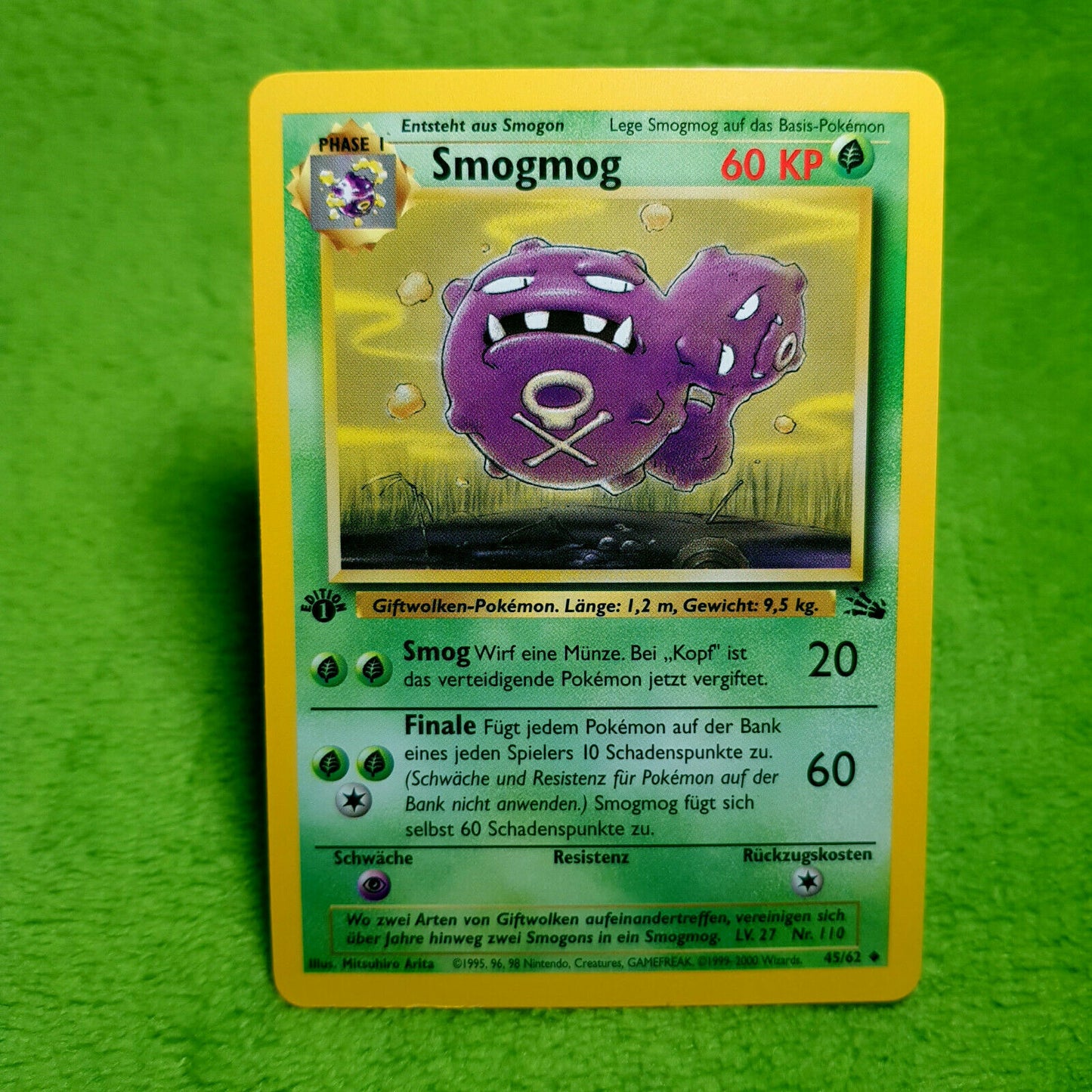 Pokemon - Smogmog 45/62 - 1. Edition - Fossil Set (1999) - MINT