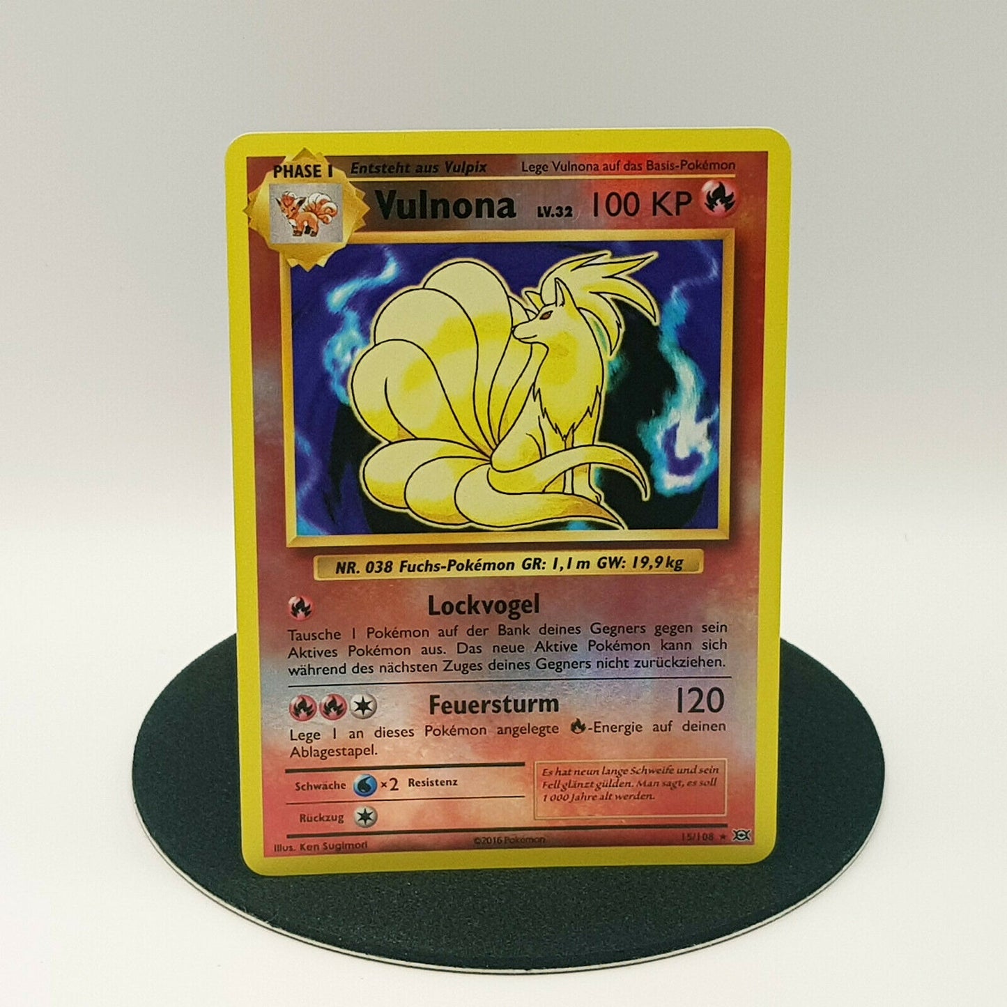 Pokemon Karte Vulnona 15/108 rare holo Evolution XY 2016 Near Mint