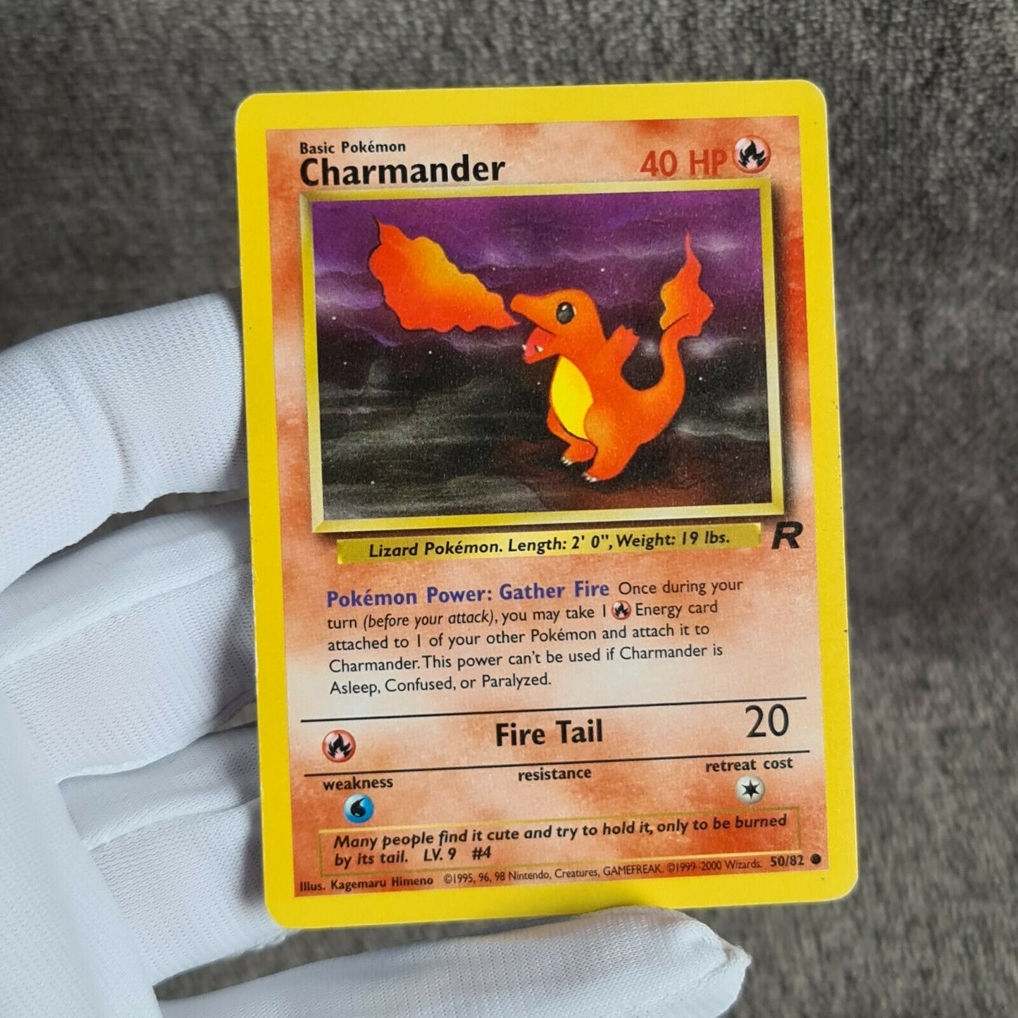 Pokemon Karte | Glumanda Charmander 50/82 | TCG | 1999 | Team Rocket