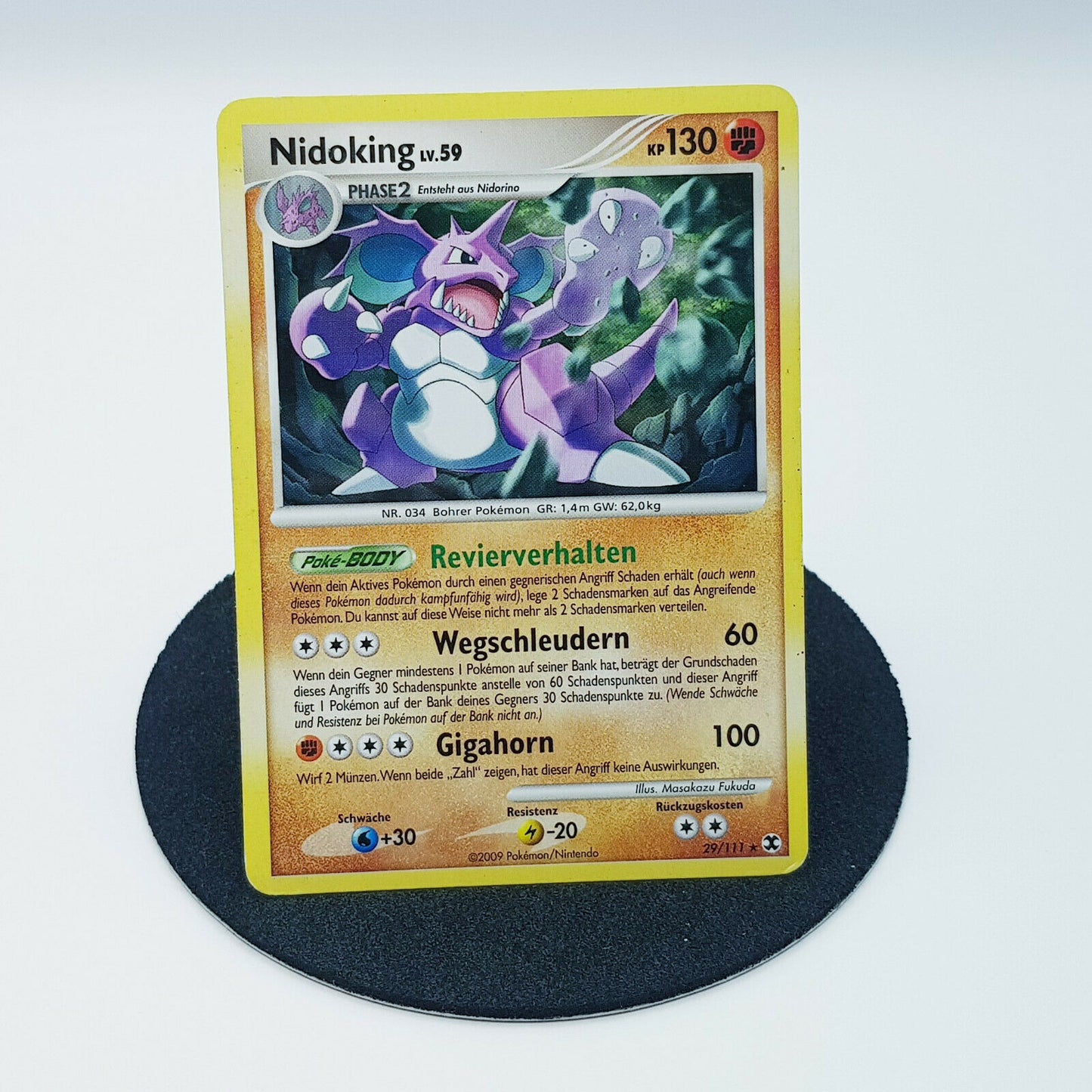 Pokemon Card Nidoking 29/111 Platin Aufstieg der Rivalen 2009