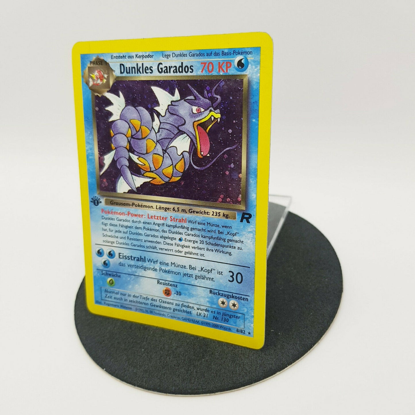 Pokemon Karte - Dunkles Garados 8/82 rare holo 1. Edition Team Rocket 2000
