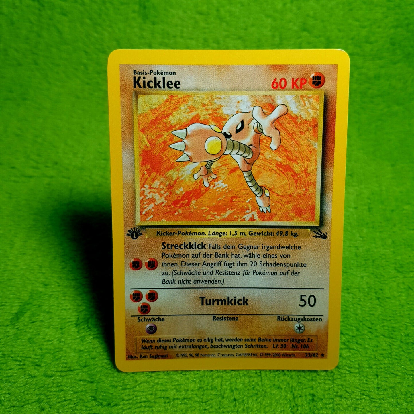 Pokemon - Kicklee 22/62 - 1. Edition - Mint