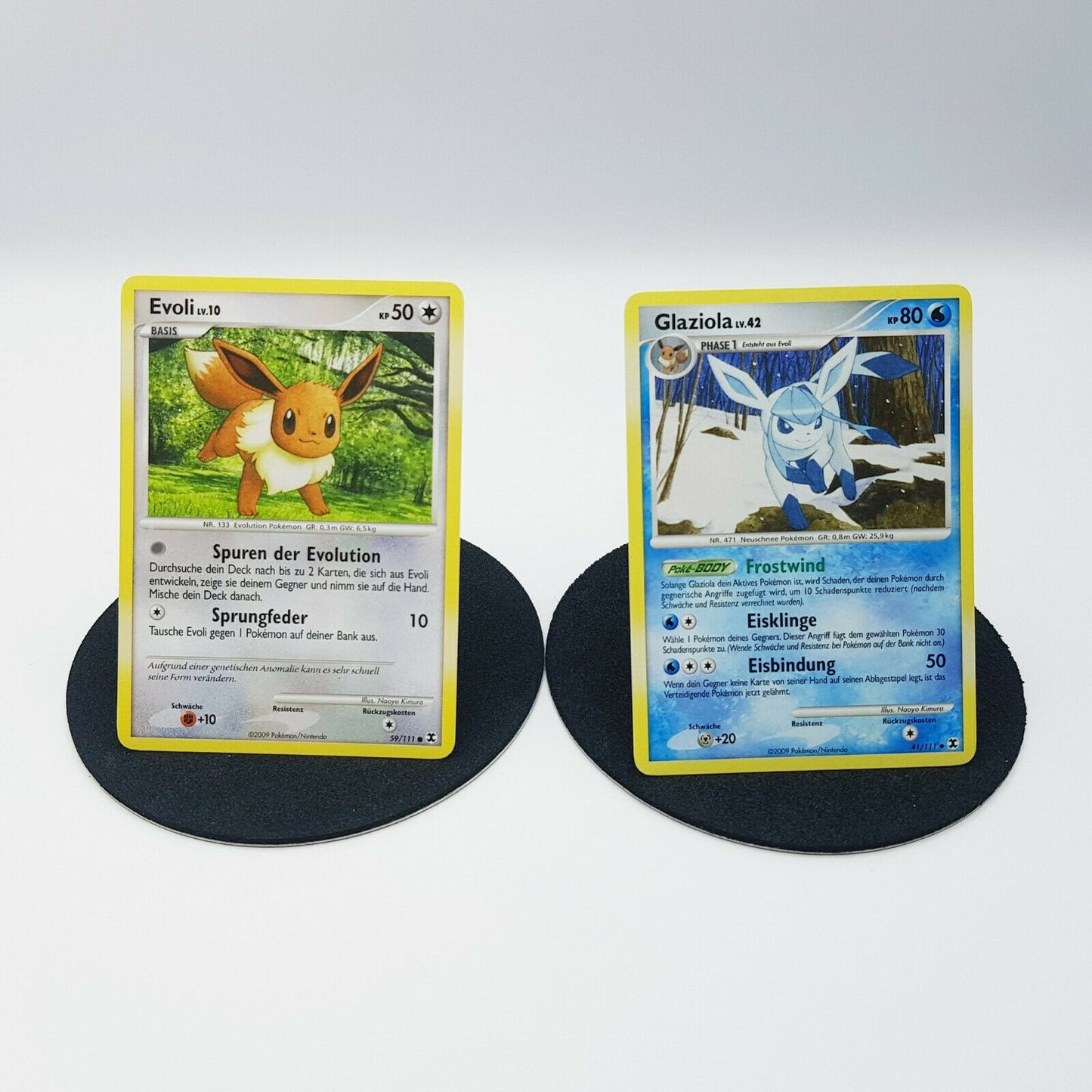 Pokemon Card Evoli 59/111 Glaziola 41/111 Neo Genesis 2001 Near Mint