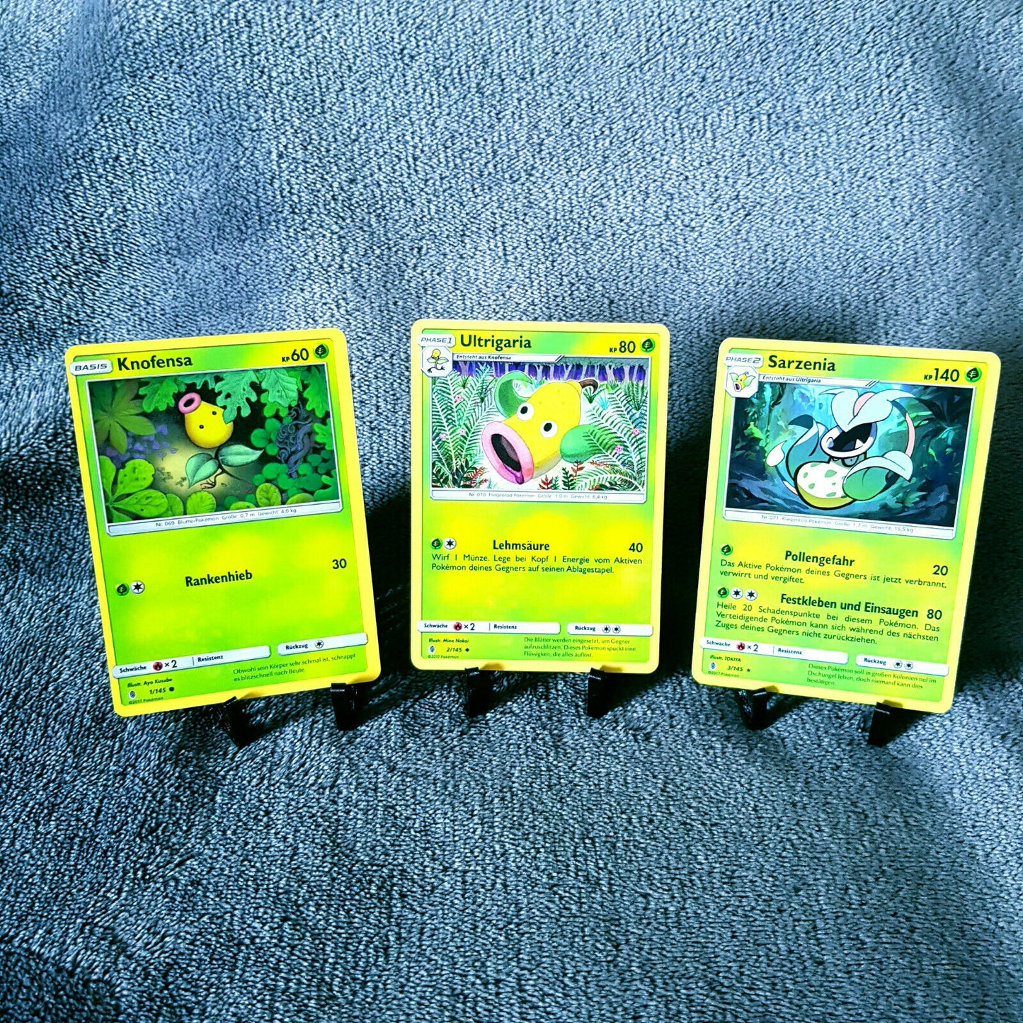 Pokemon - Full Set - Knofensa 1/145 Ultrigaria 2/145 Sarzenia 3/145 rare