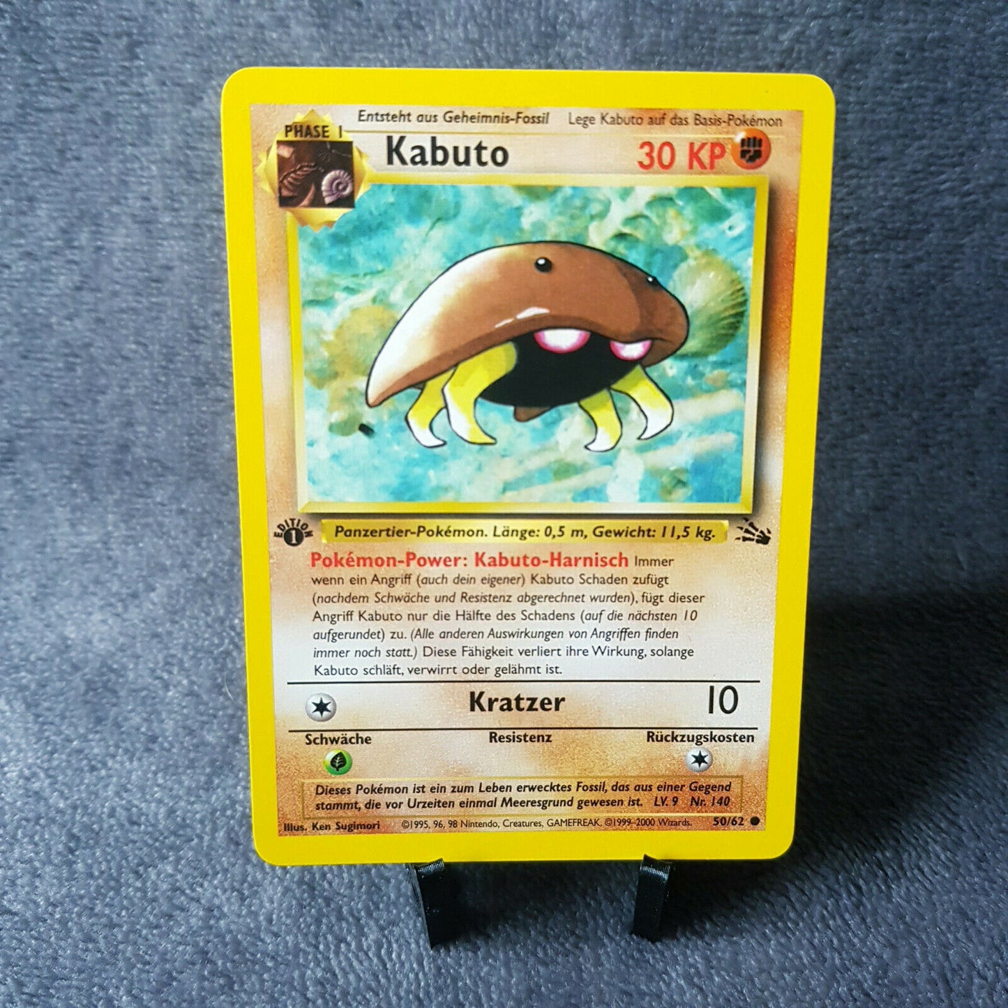 Pokemon - Kabuto 50/62 - 1. Edition - Fossil Set (2000) - NEAR MINT